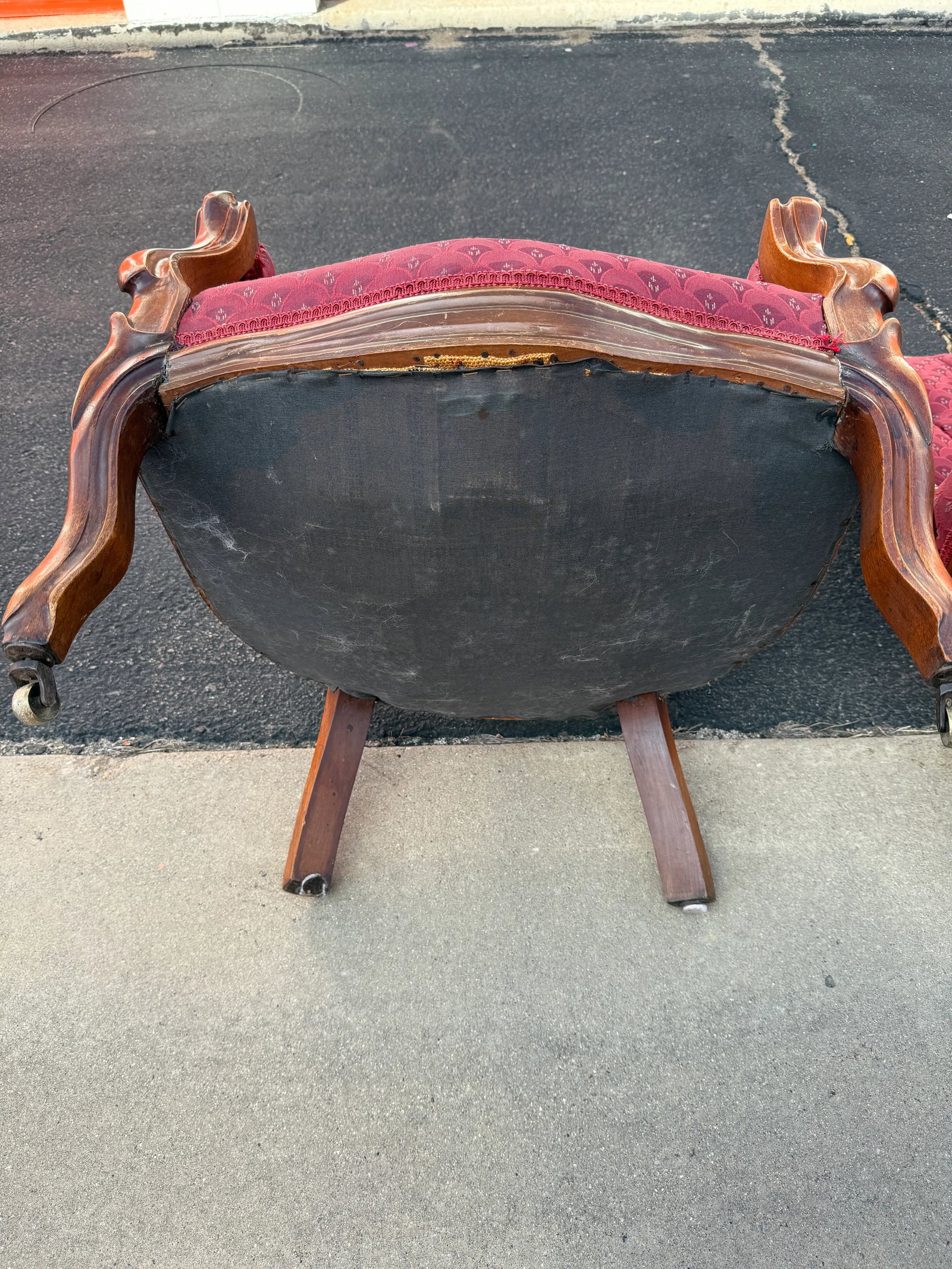 Pair of His/Hers Early 1900s Carved Wood Victorian Parlor Chairs - 17