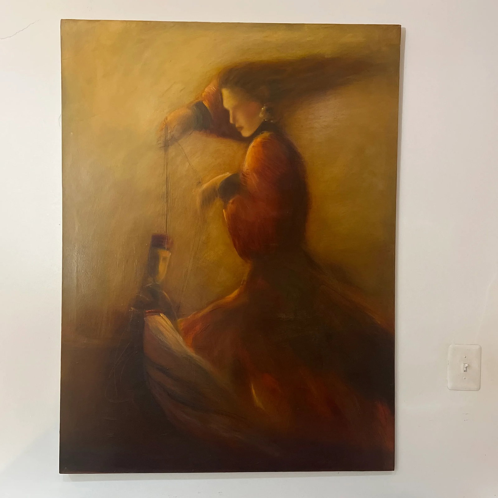20th Century Oil on Canvas by English Artist B.Austin Signed Titled as "Manipulated Marionette" II M - 2