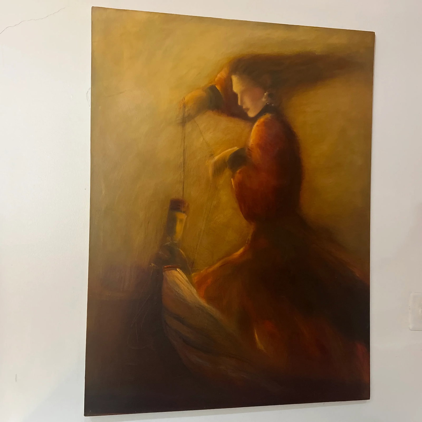 20th Century Oil on Canvas by English Artist B.Austin Signed Titled as "Manipulated Marionette" II M - 3