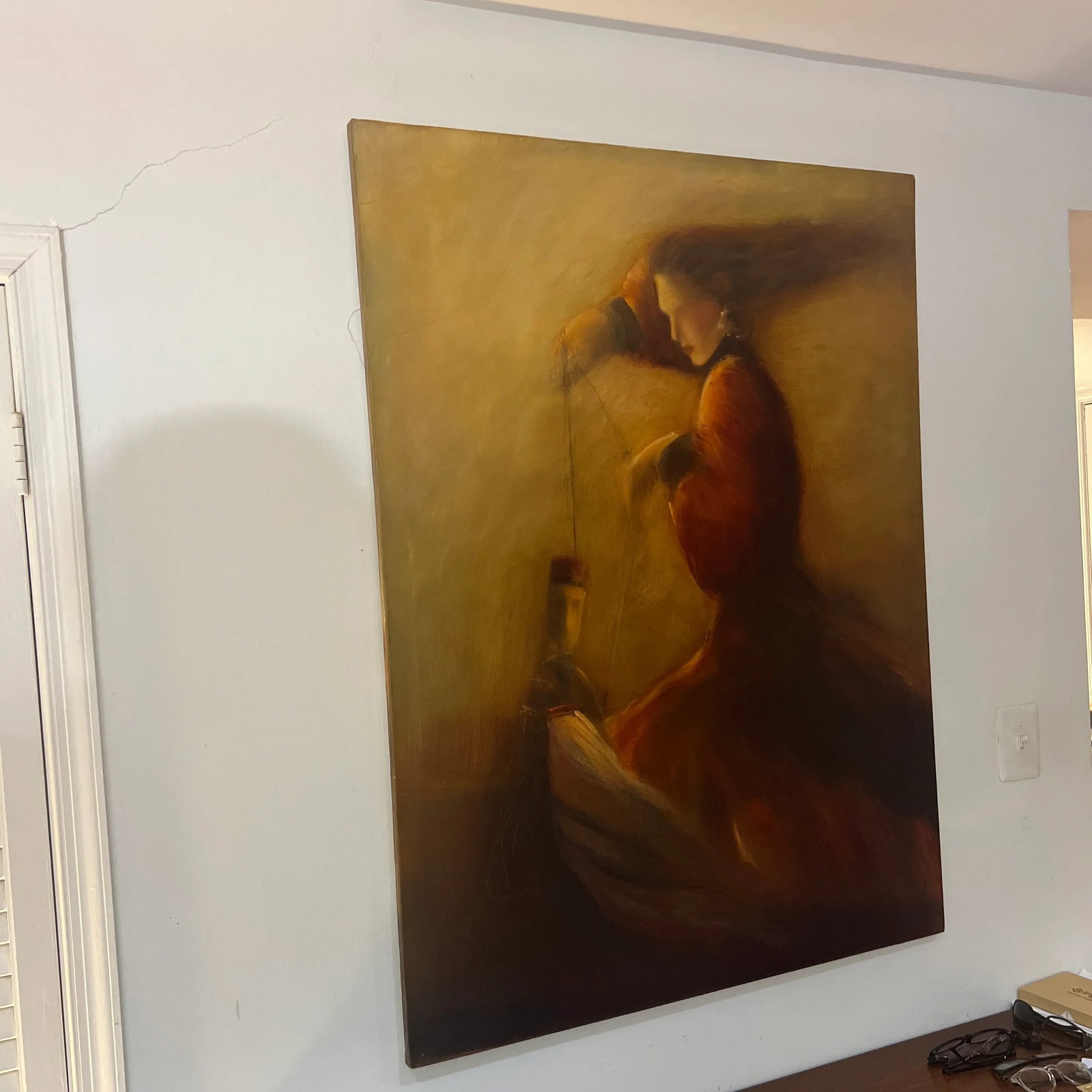 20th Century Oil on Canvas by English Artist B.Austin Signed Titled as "Manipulated Marionette" II M - 4