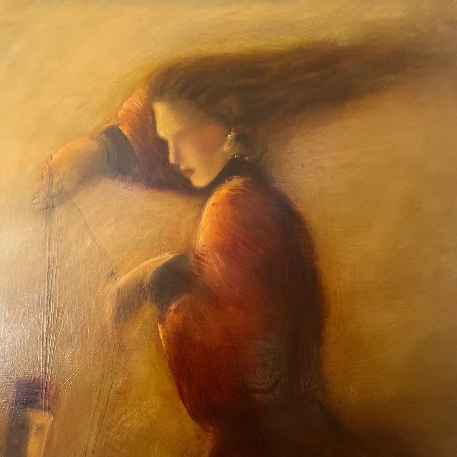 20th Century Oil on Canvas by English Artist B.Austin Signed Titled as "Manipulated Marionette" II M - 5