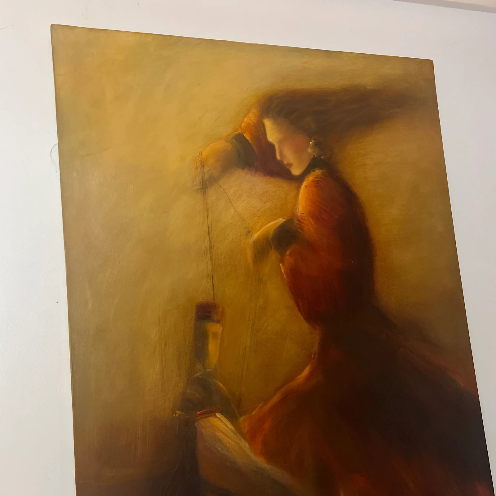 20th Century Oil on Canvas by English Artist B.Austin Signed Titled as "Manipulated Marionette" II M - 7