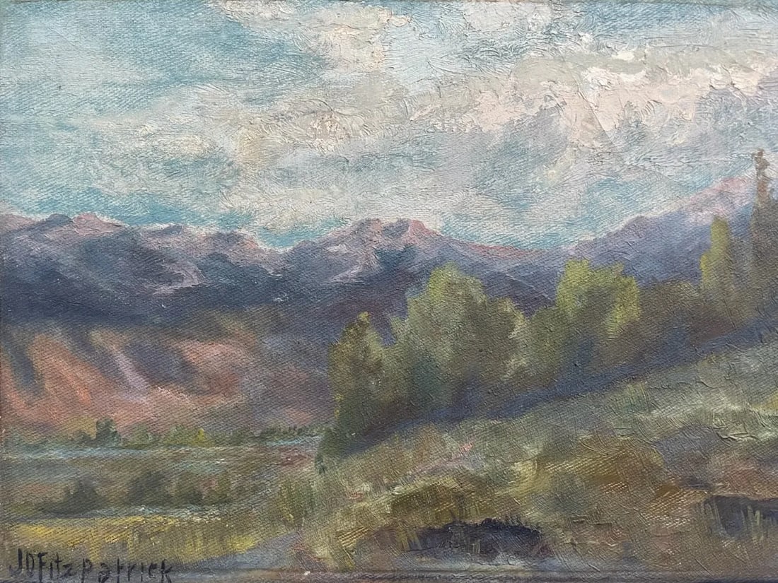 Jd Fitzpatrick Landscape Painting Oil on Panel Original Frame - 2