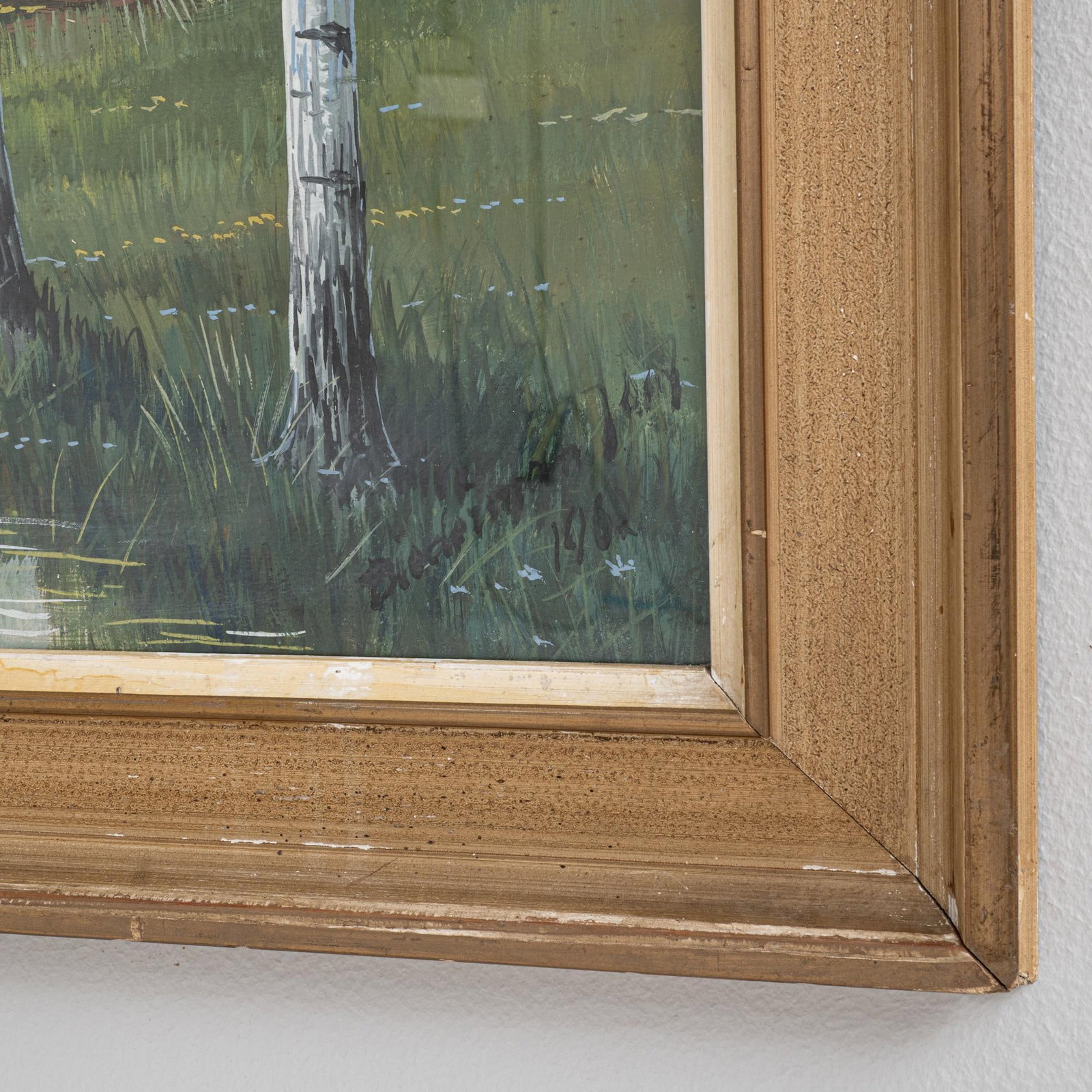 20th Century French Landscape Painting With Gilded Wood Frame - 10