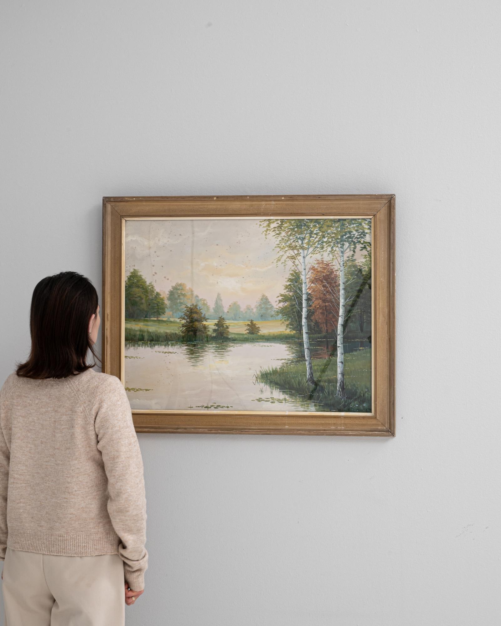 20th Century French Landscape Painting With Gilded Wood Frame - 3