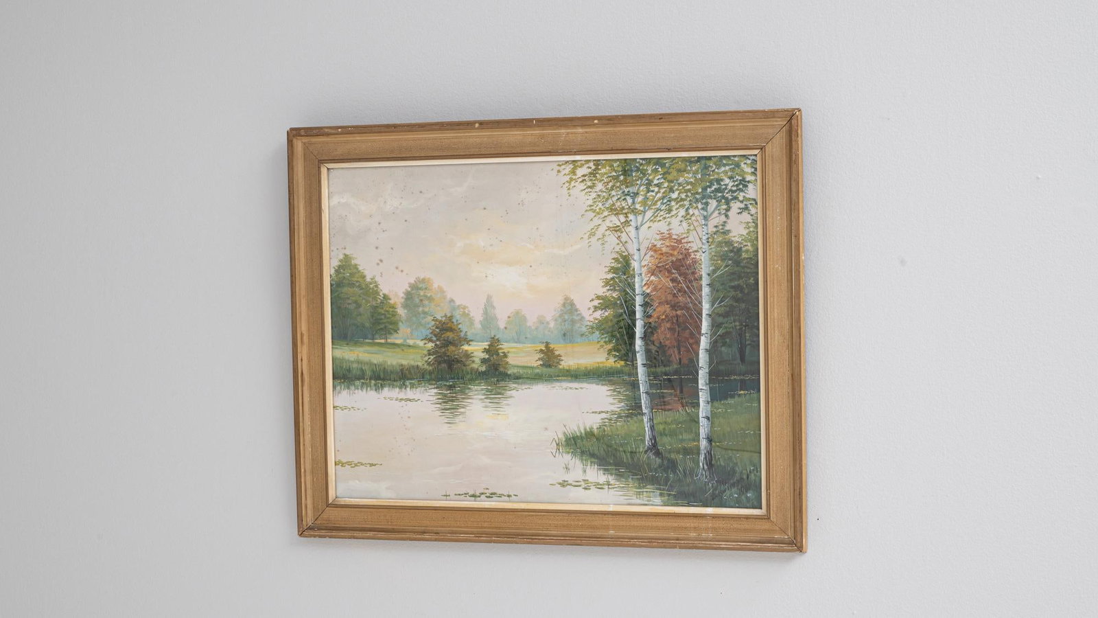 20th Century French Landscape Painting With Gilded Wood Frame - 7