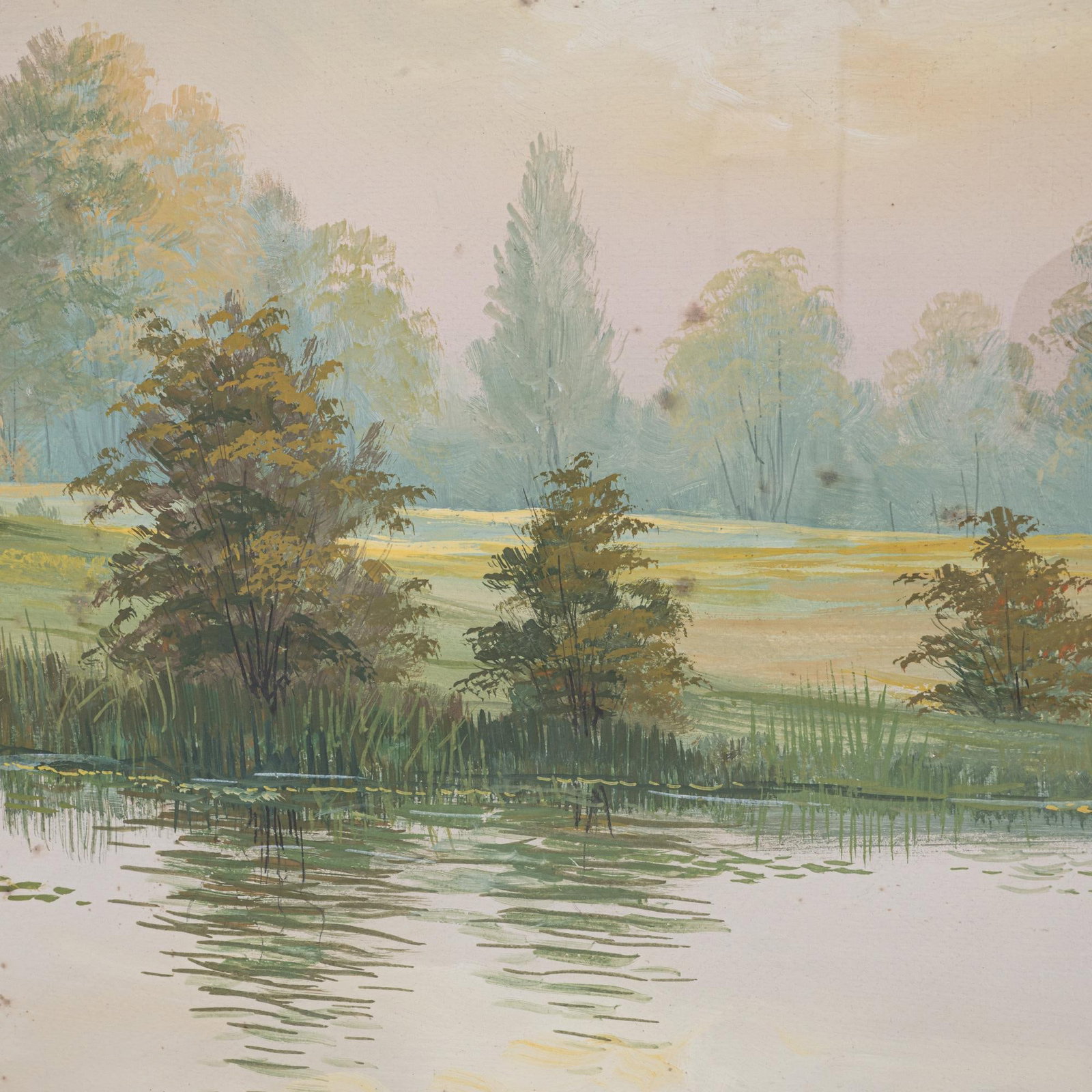 20th Century French Landscape Painting With Gilded Wood Frame - 9