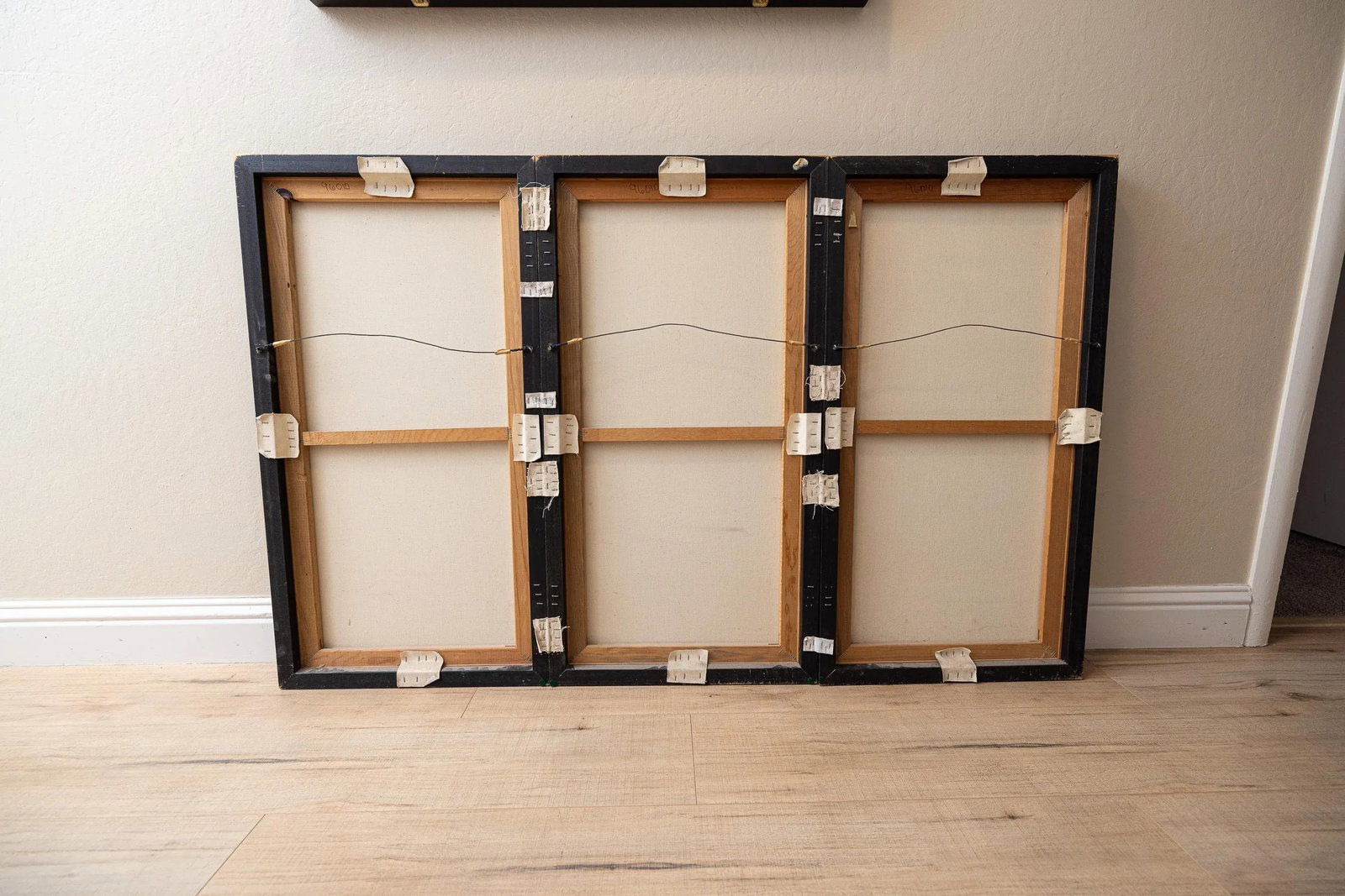 Vintage Original Inge Saastad Triptych Paintings 1970s Signed Coastal Seascape - Three Pieces - 10