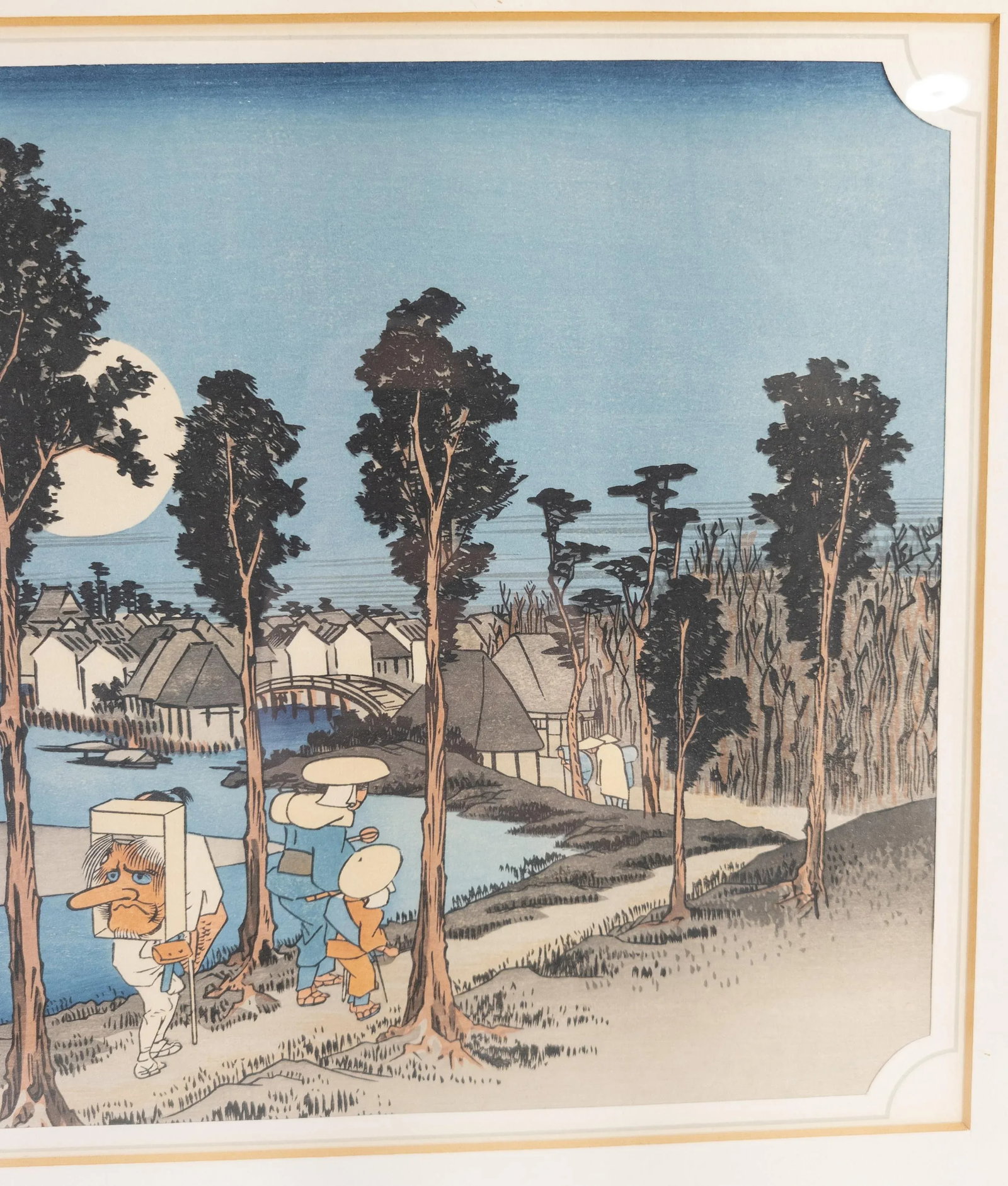Mid 20th Century Japanese Woodblock Print After Hiroshige, Framed - 6