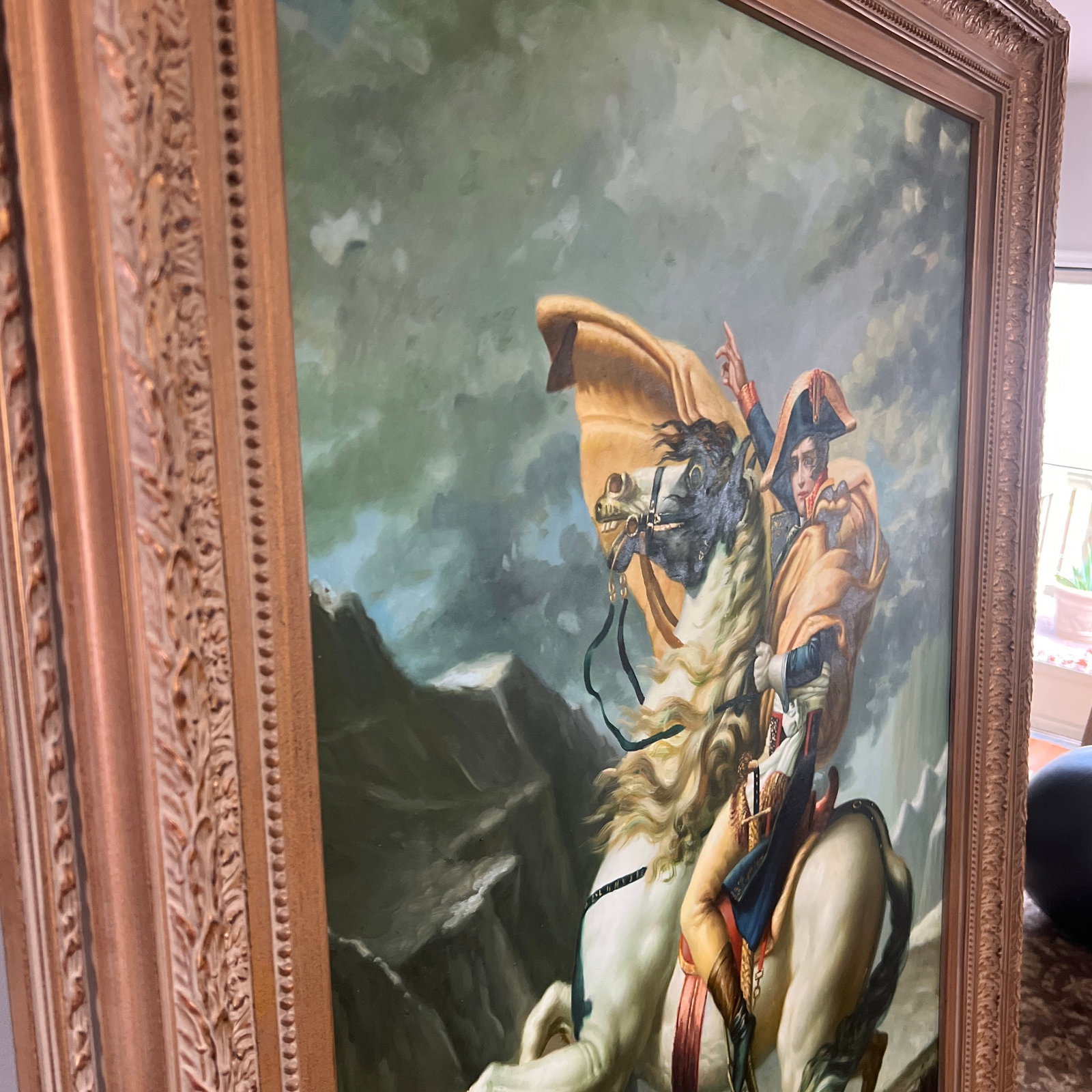 Oil on Canvas Hand Painted Signed Framed Reproduction of a Jacques-Louis David Painting Originally C - 11