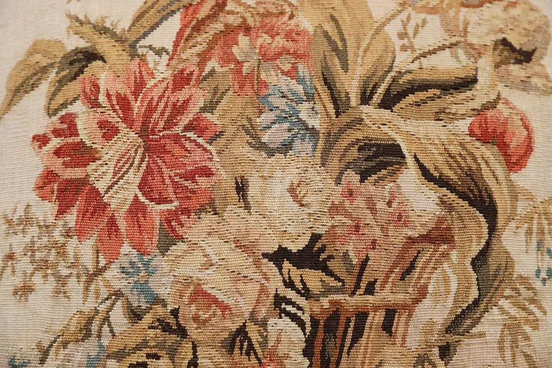Perot Design Tapestry Wool and Silk Pillow - 6