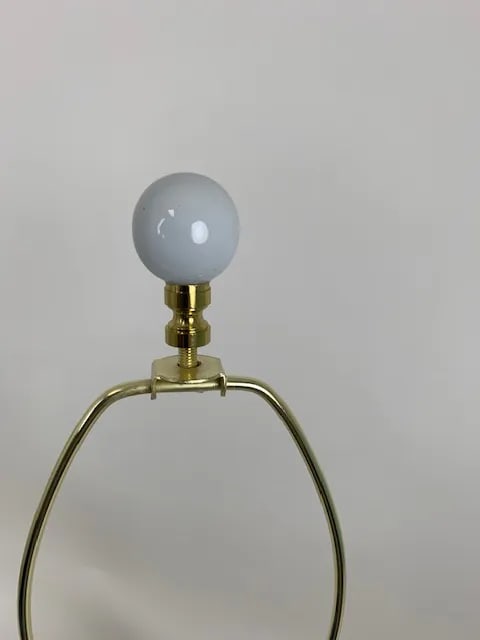 Vintage Large Ceramic Scallop Pattern Table Lamps - a Pair - 2