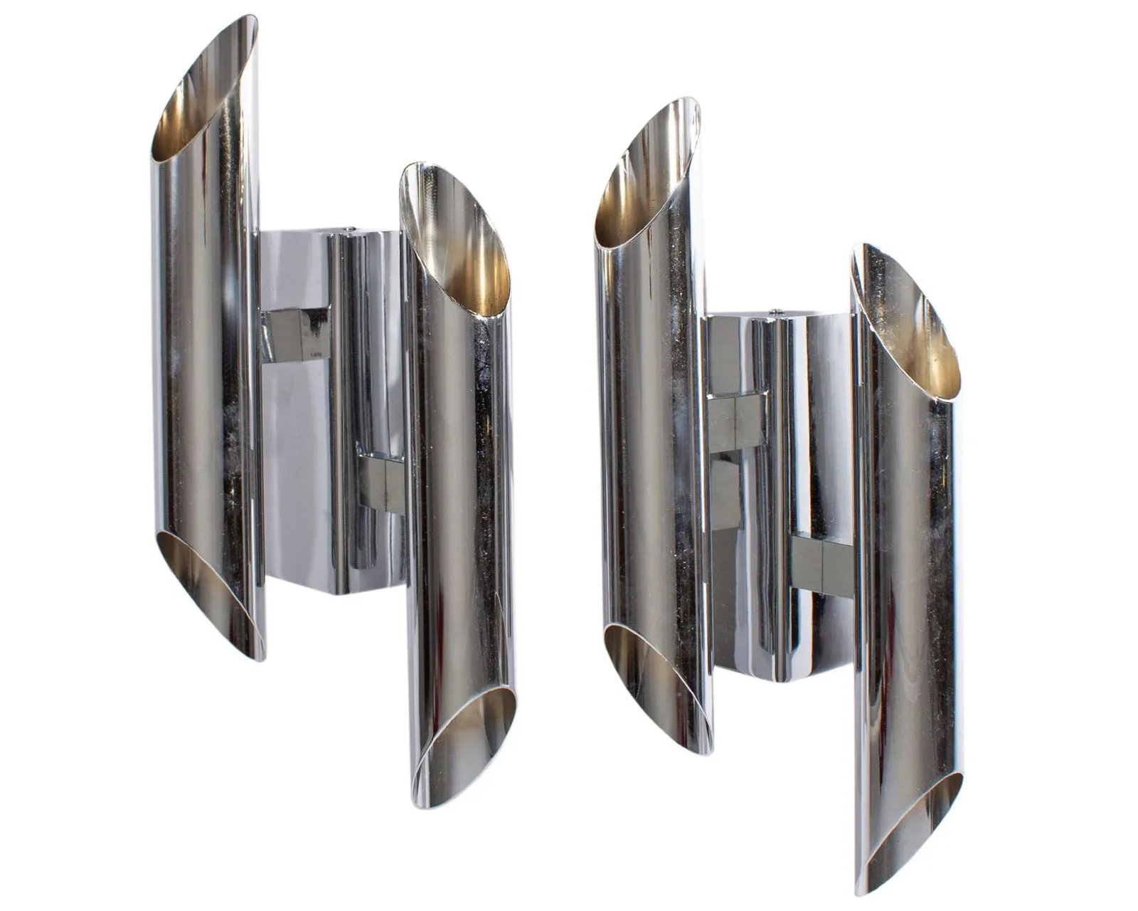 Gianni Celada Fontana Arte Chrome Sconces - 2