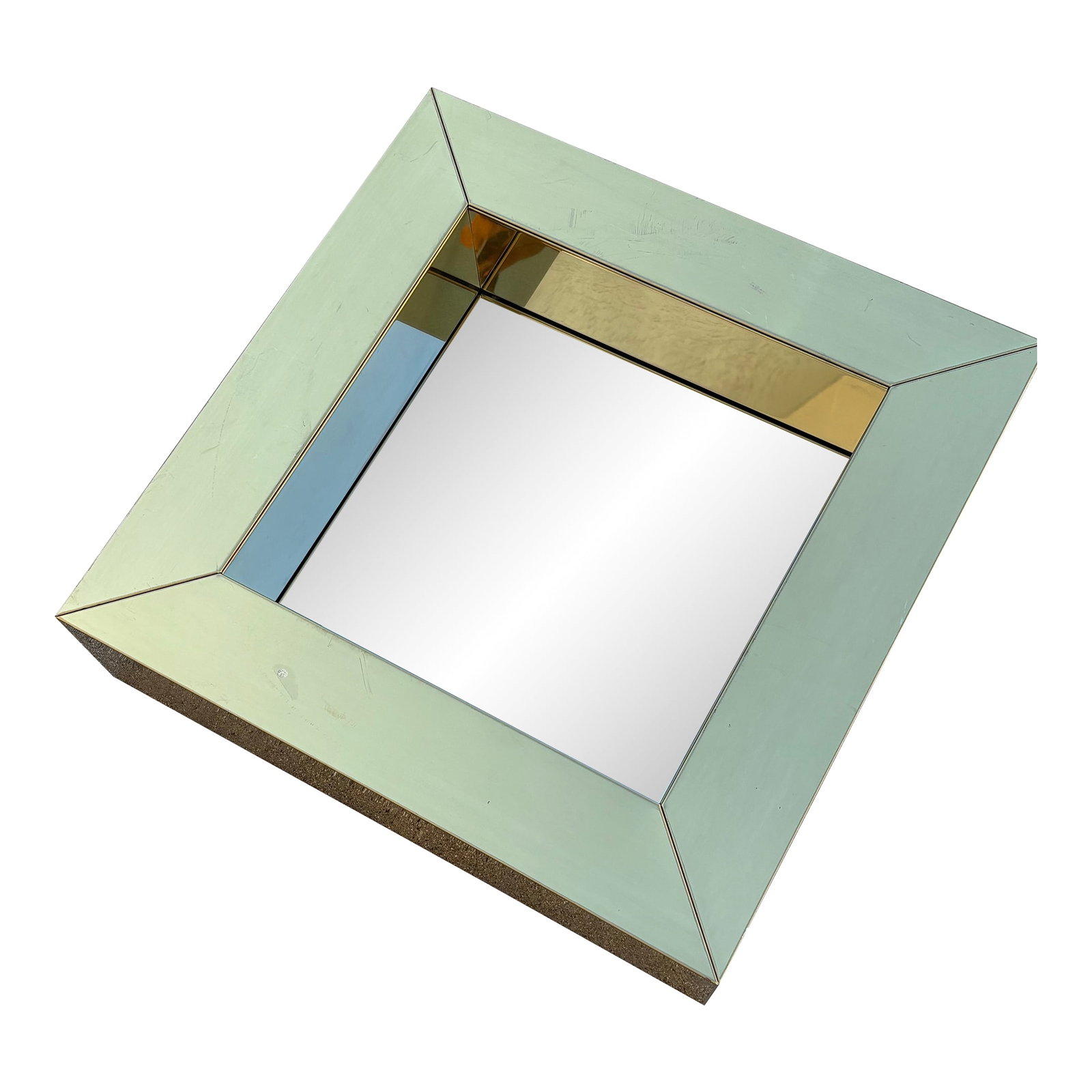 Vintage Curtis Jere Square Brass Mirror (1 of 9)