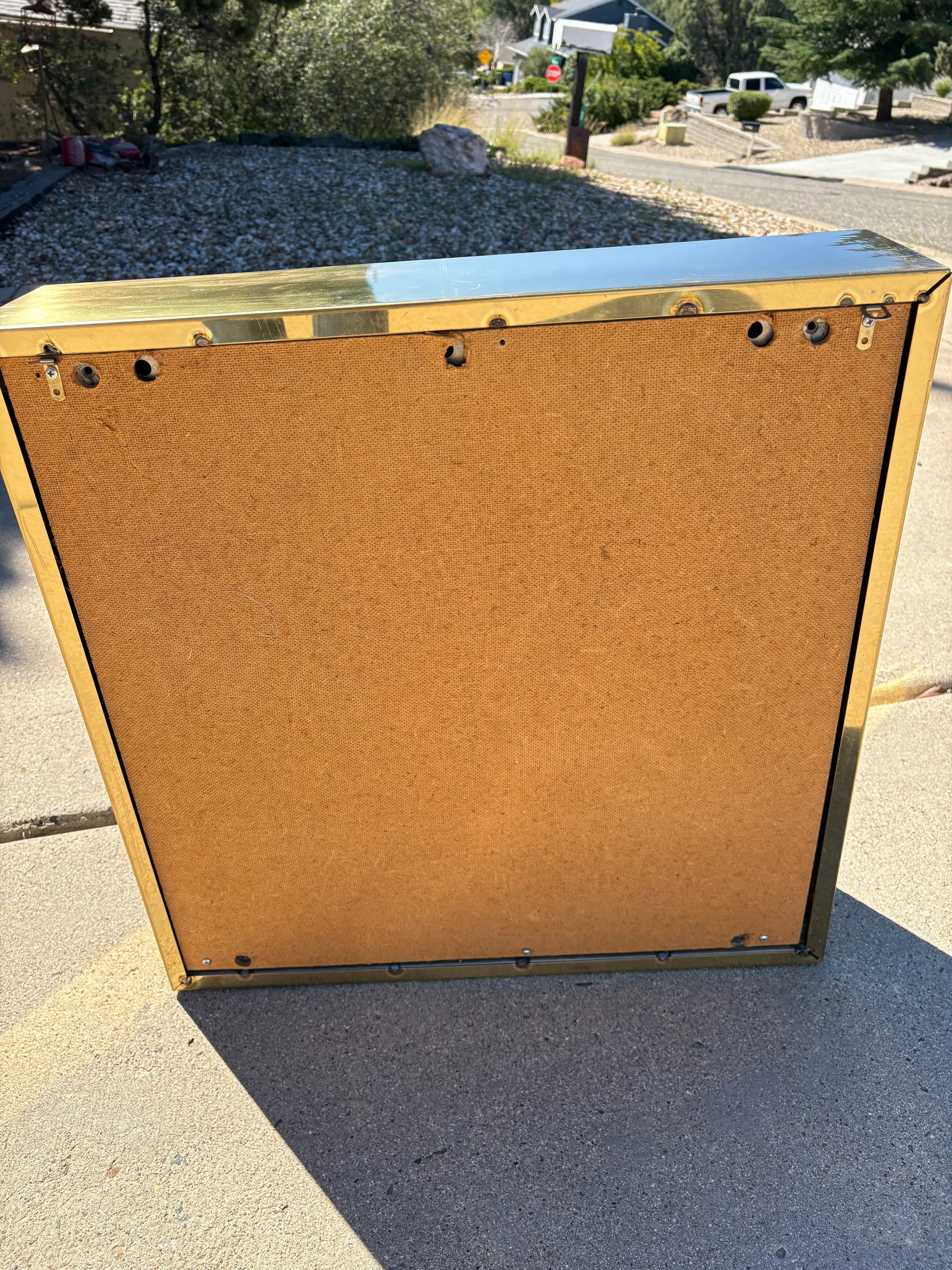Vintage Curtis Jere Square Brass Mirror - 3
