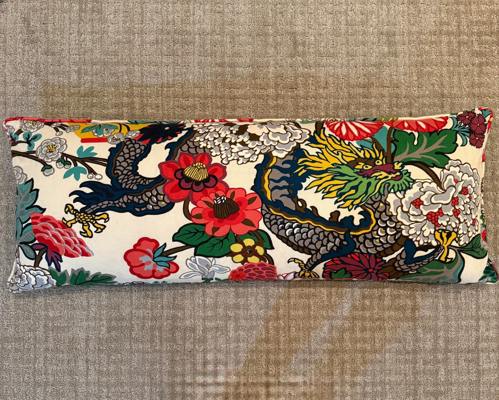 Schumacher Chiang Mai Dragon Oversized Lumbar Pillow - 2