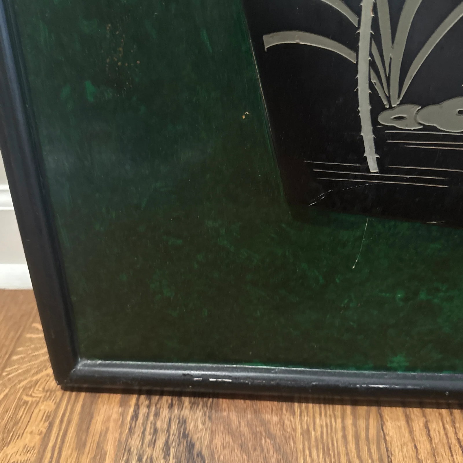 1970s Lacquered Relief of Birds at a Pond - 5