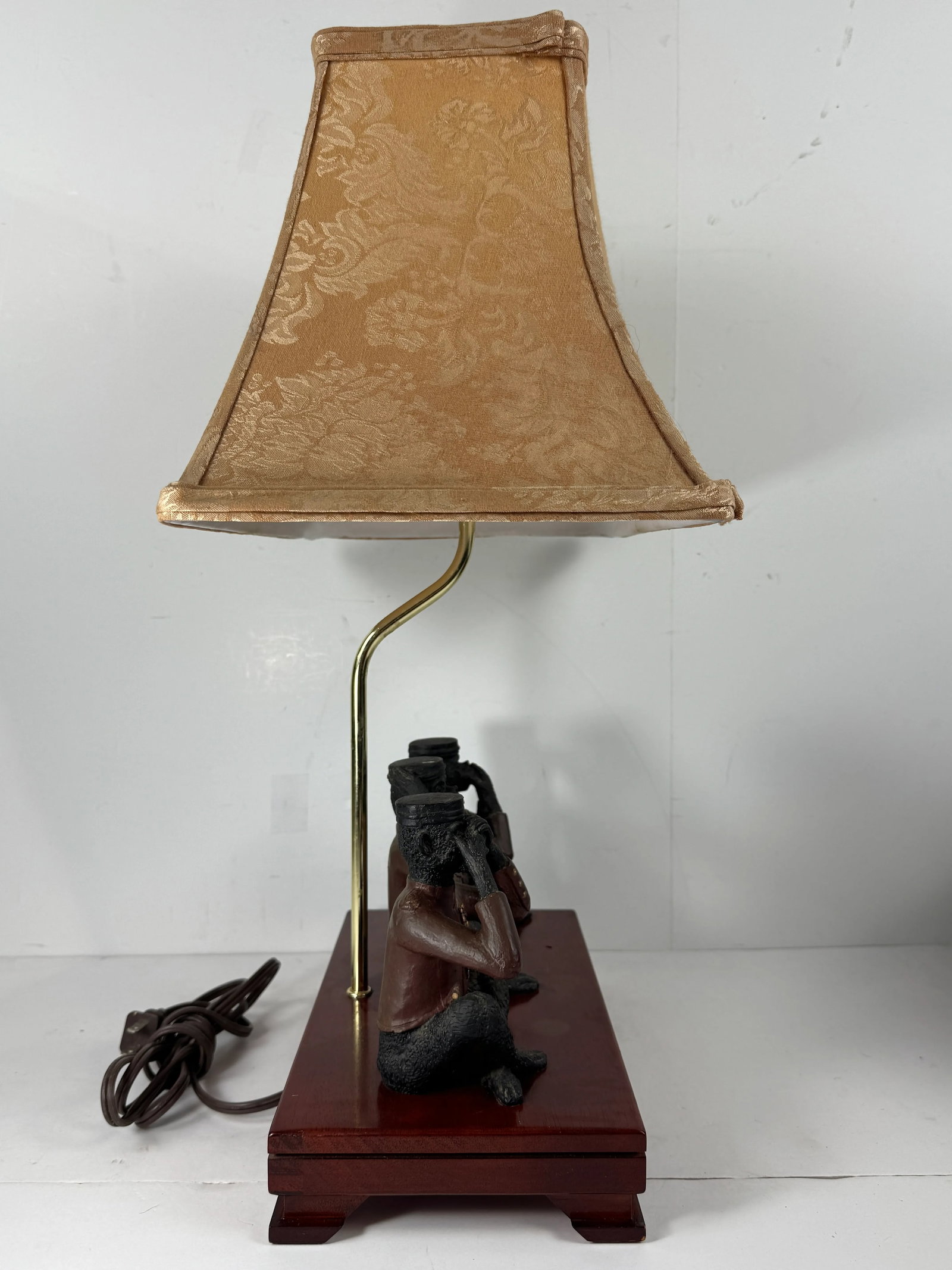 Vintage Wise Monkeys Table Lamp. See, Hear, Speak No Evil. - 12
