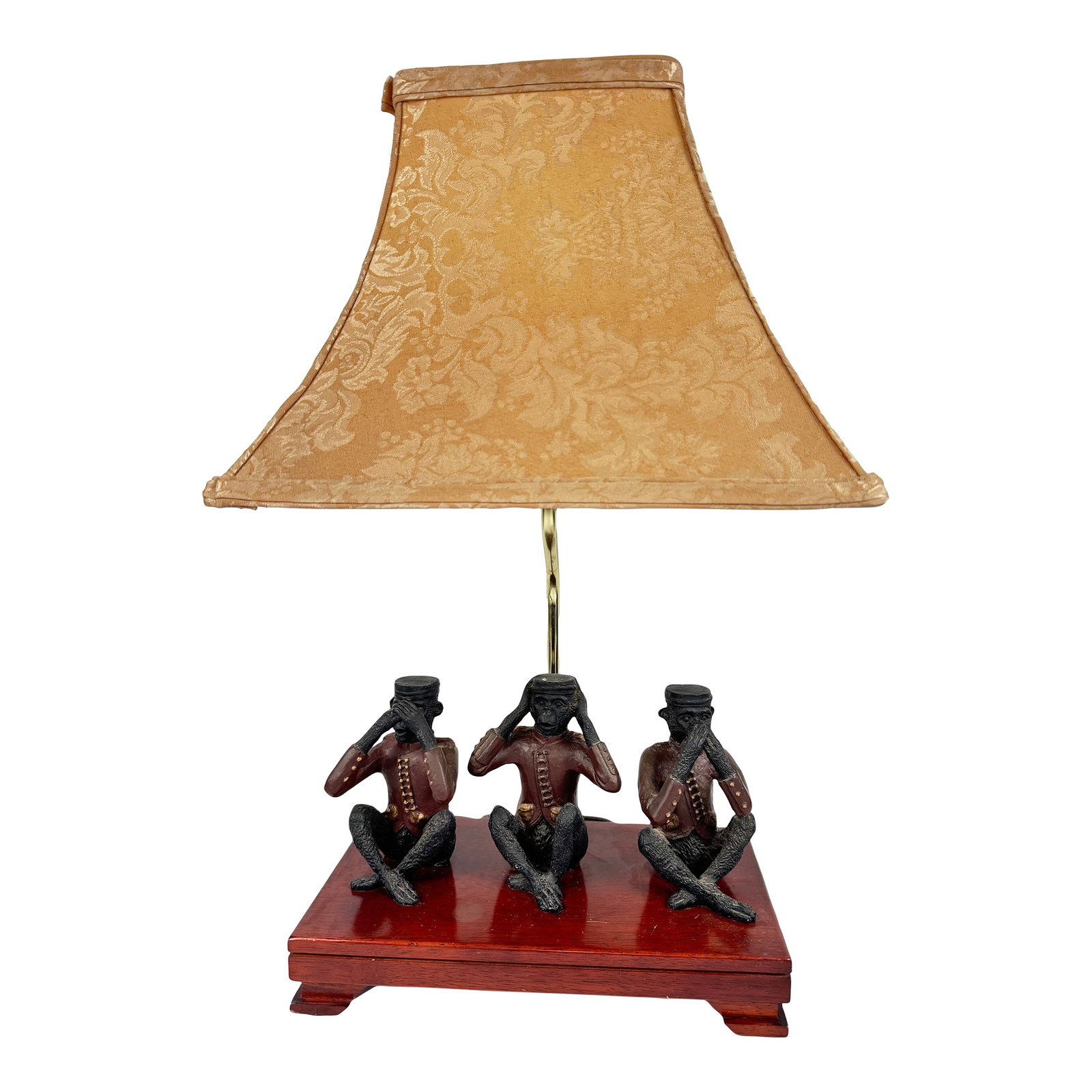 Vintage Wise Monkeys Table Lamp. See, Hear, Speak No Evil. (1 of 12)