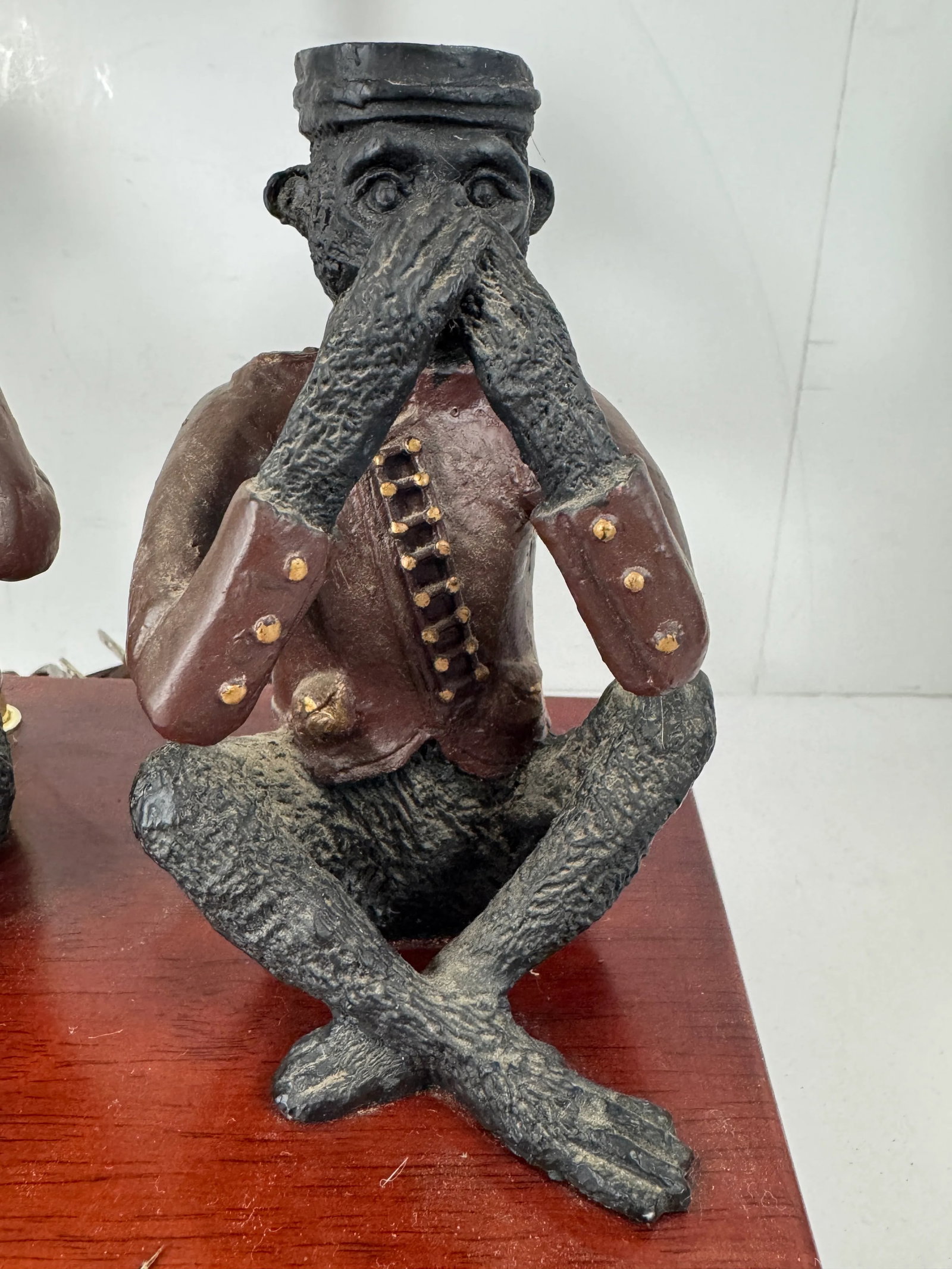 Vintage Wise Monkeys Table Lamp. See, Hear, Speak No Evil. - 5