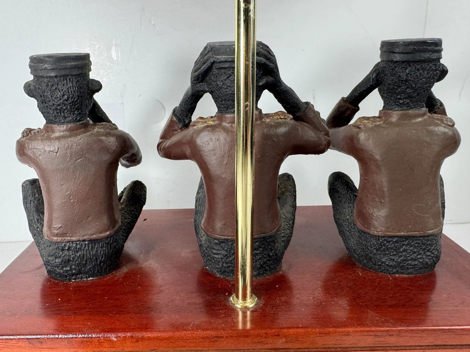 Vintage Wise Monkeys Table Lamp. See, Hear, Speak No Evil. - 9
