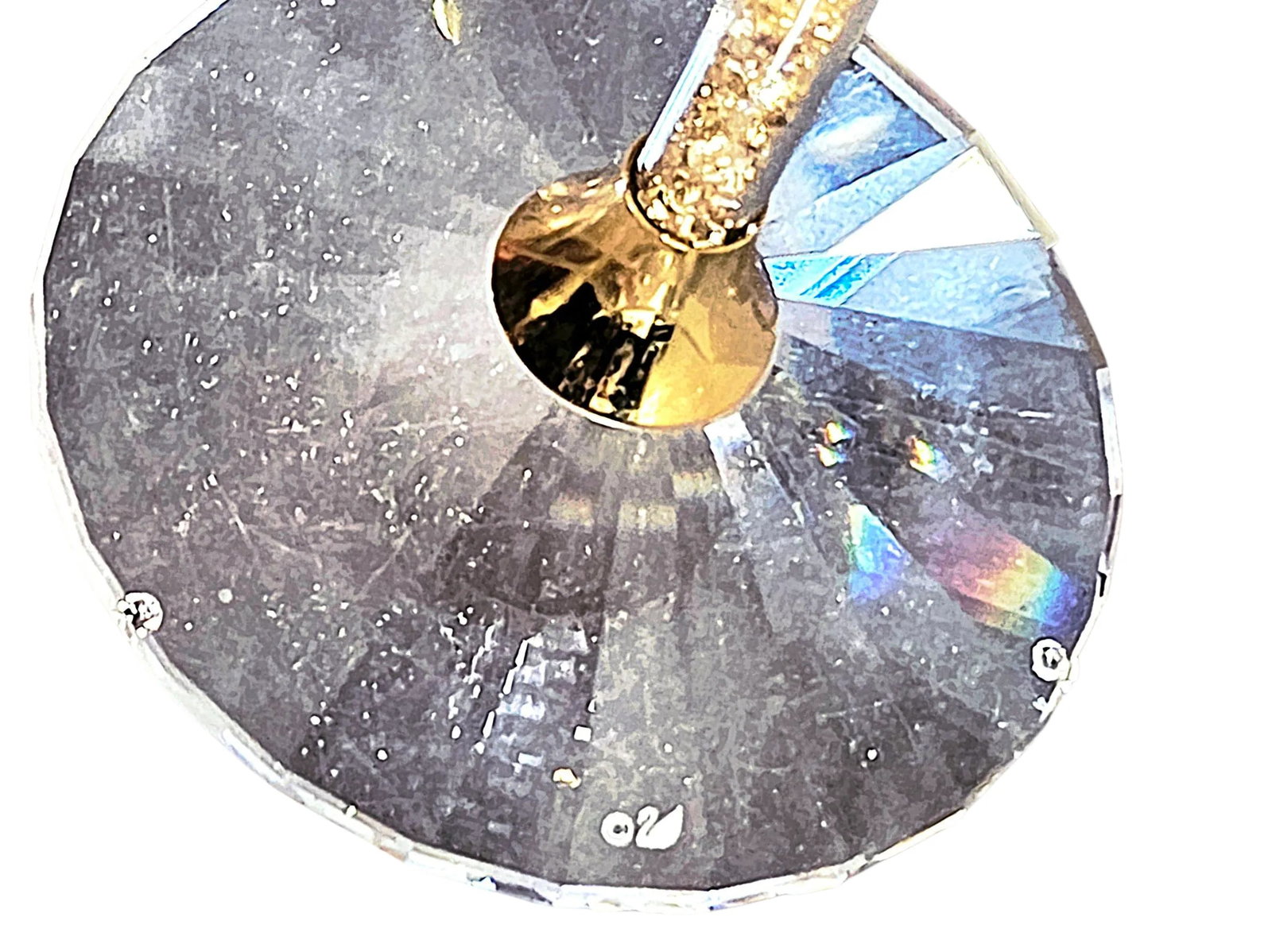 Swarovski Stemware | Set of 2 Crystalline Golden Shadow Toasting Flutes - 5