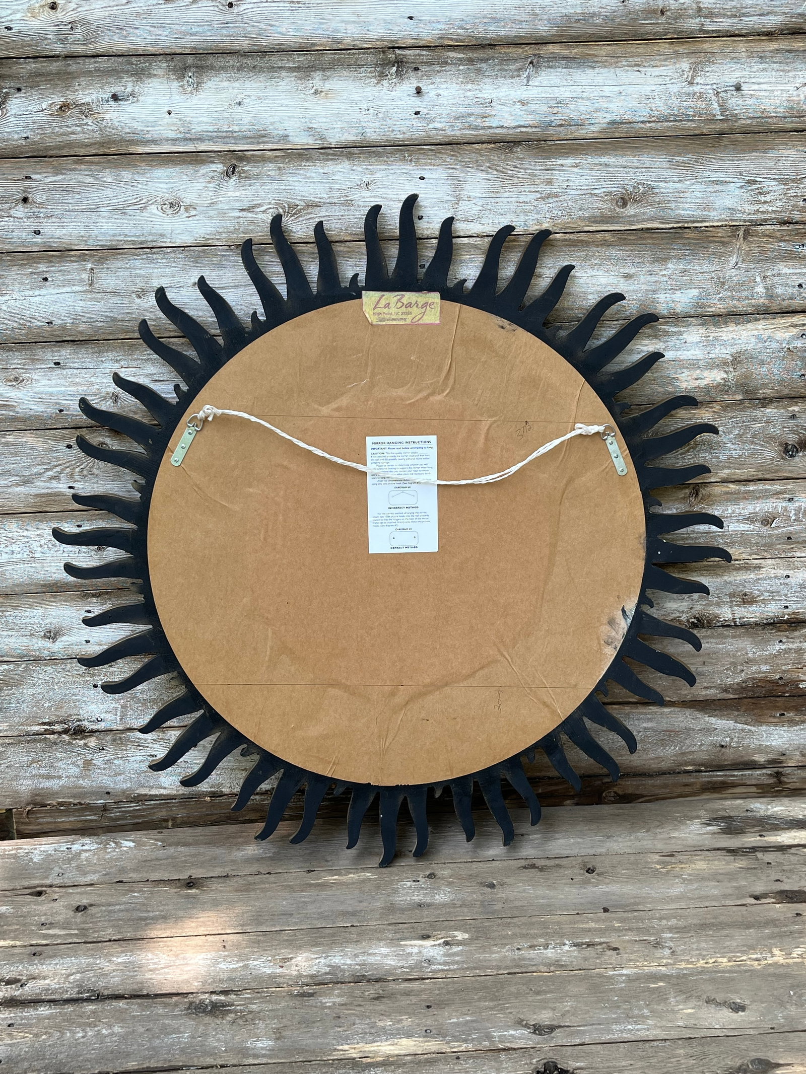 La Barge Golden Sunburst Mid-Century Mirror - 7