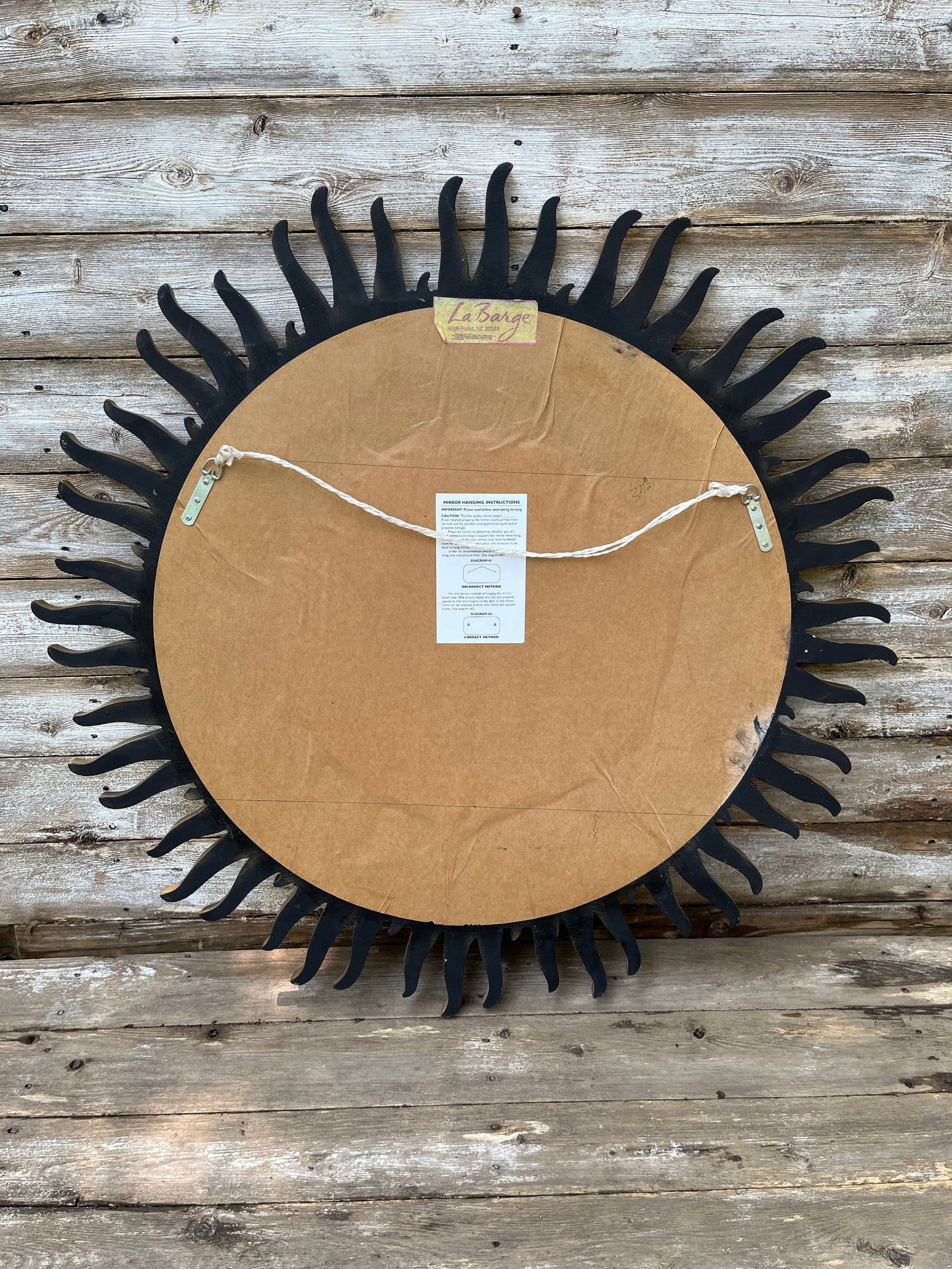 La Barge Golden Sunburst Mid-Century Mirror - 8