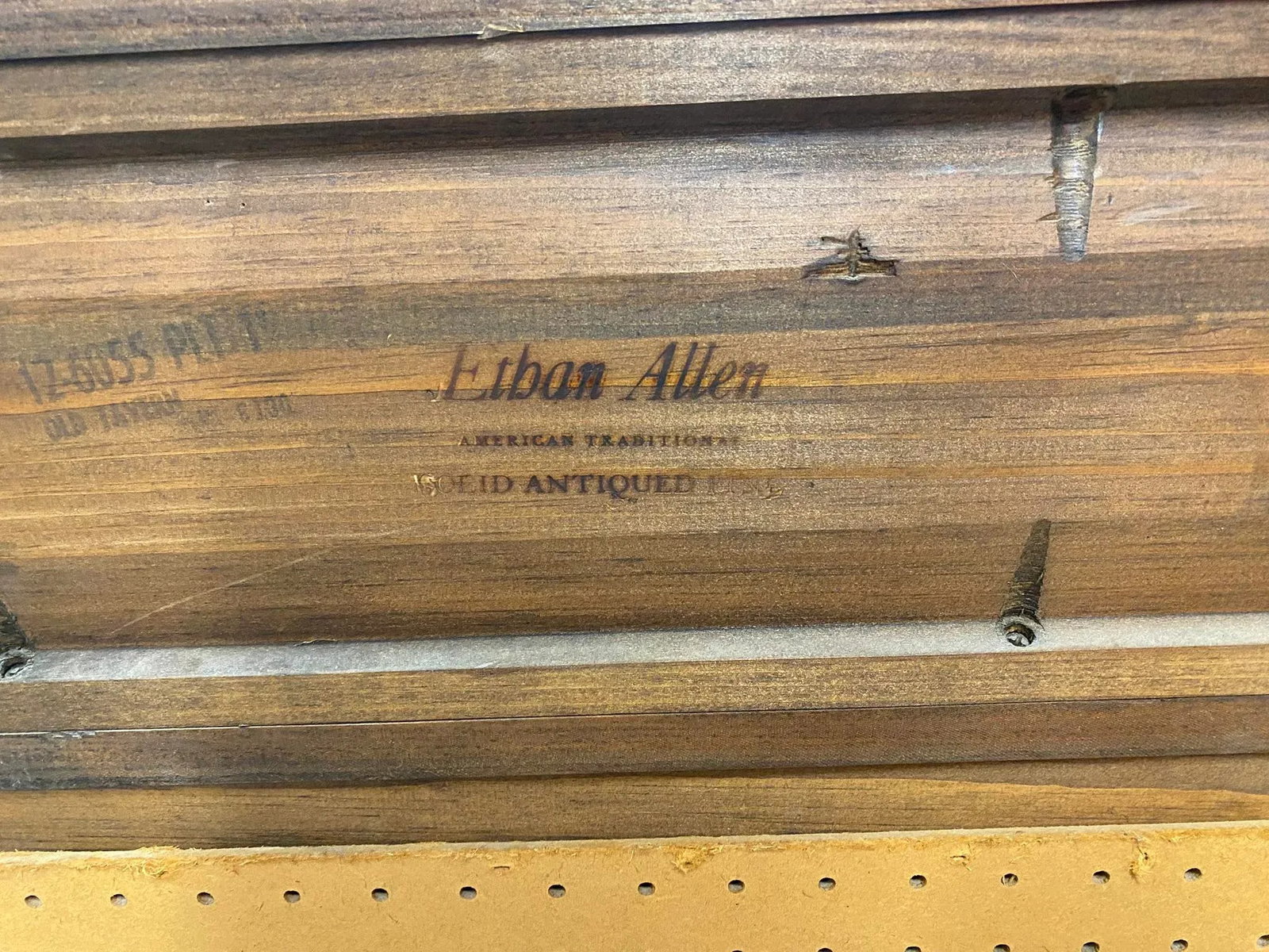 Ethan Allen Antiqued Pine Old Tavern Dry Sink Buffet - 4