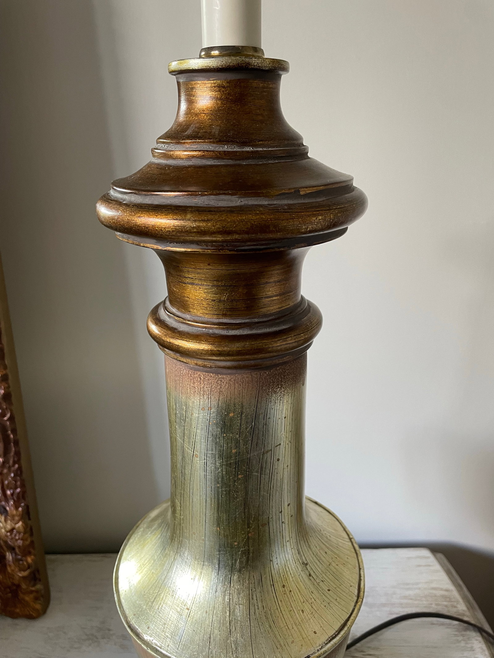 Pair of Uttermost Metallic Urn-Style Lamps - 6