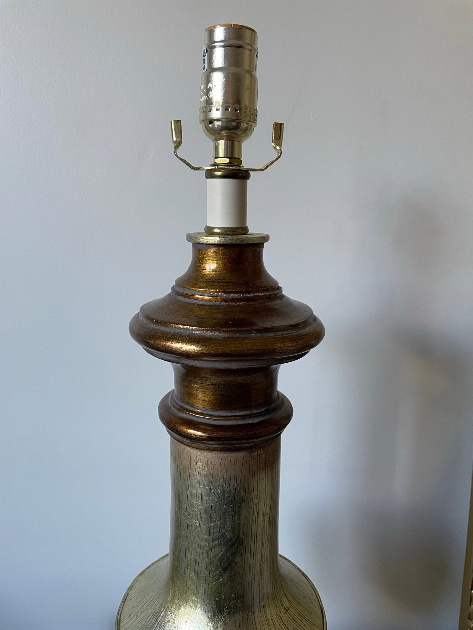Pair of Uttermost Metallic Urn-Style Lamps - 8