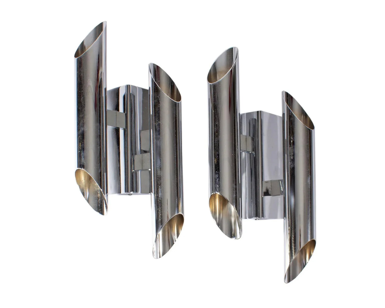Gianni Celada Fontana Arte Chrome Sconces - 2