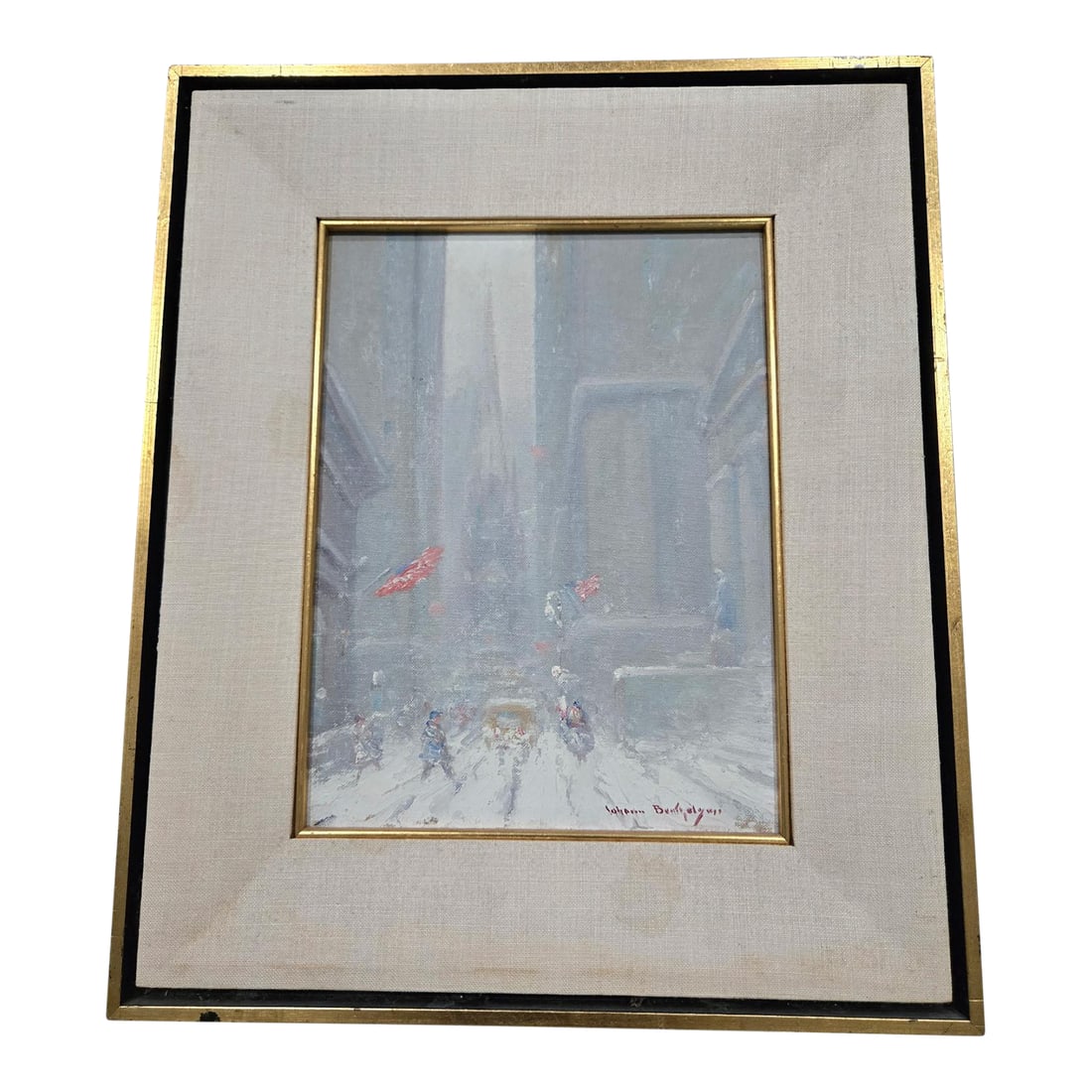Johann Berthelsen Oil Painting of Trinity Church: Oil Painting done by Johann Berthelsen depicting Trinity Church. Condition: Alterations: Original Condition Unaltered Imperfections: Some Imperfections Condition Notes: Slight fading of frame.