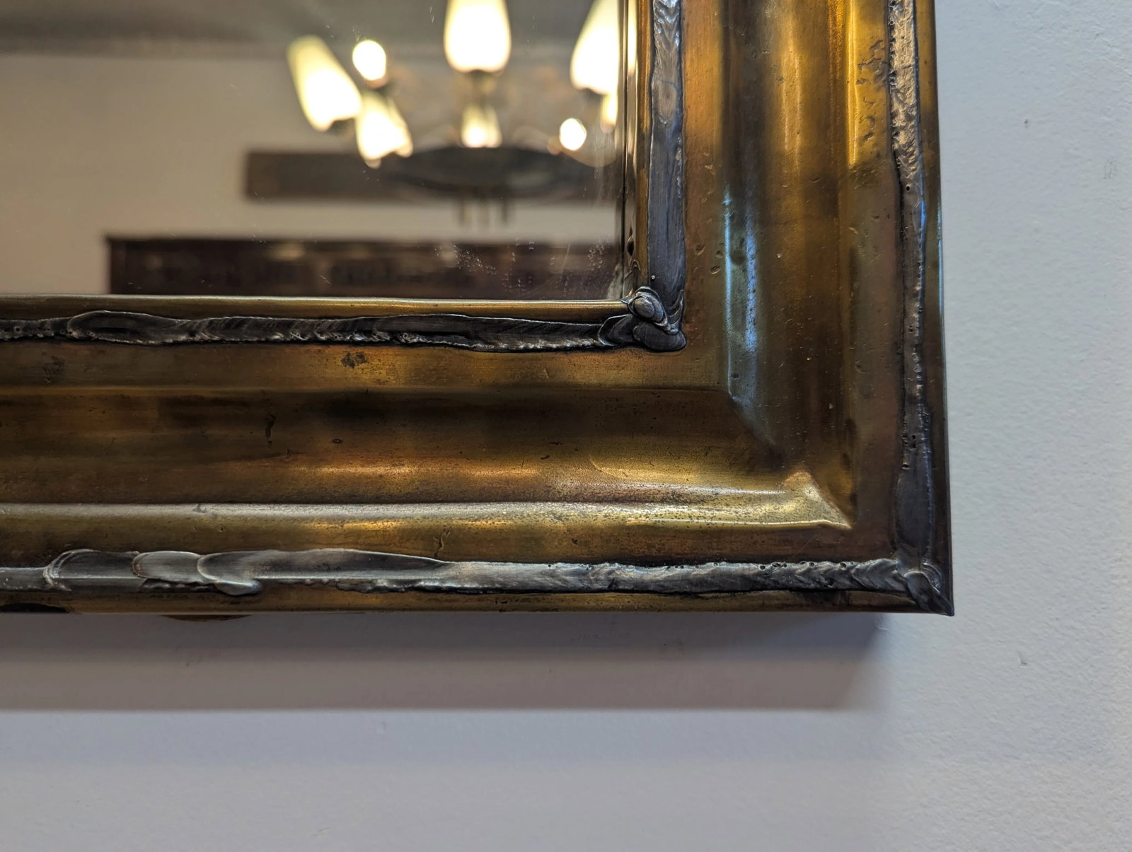 French Brutalist Mid Century Mirror - 5