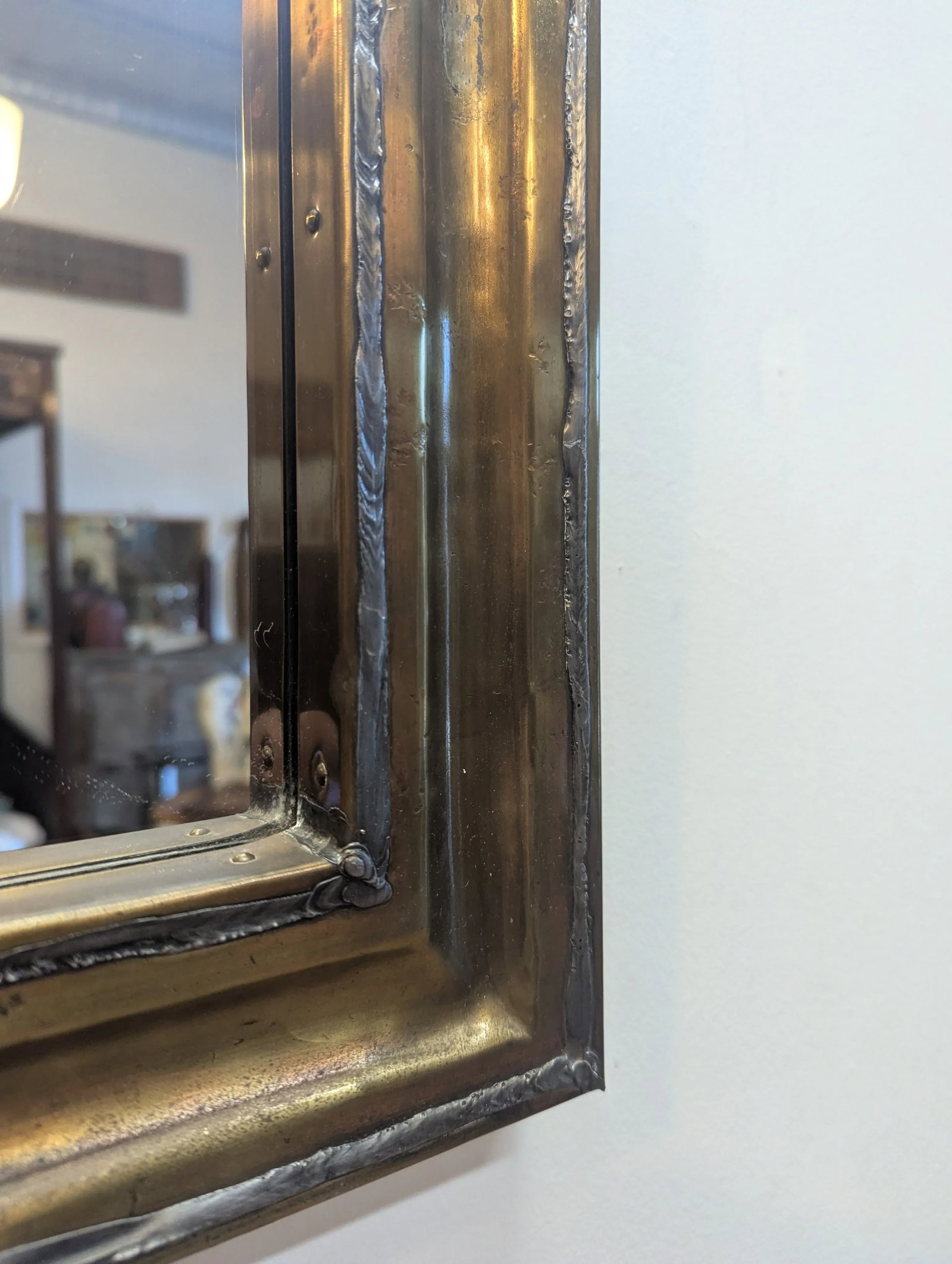 French Brutalist Mid Century Mirror - 6
