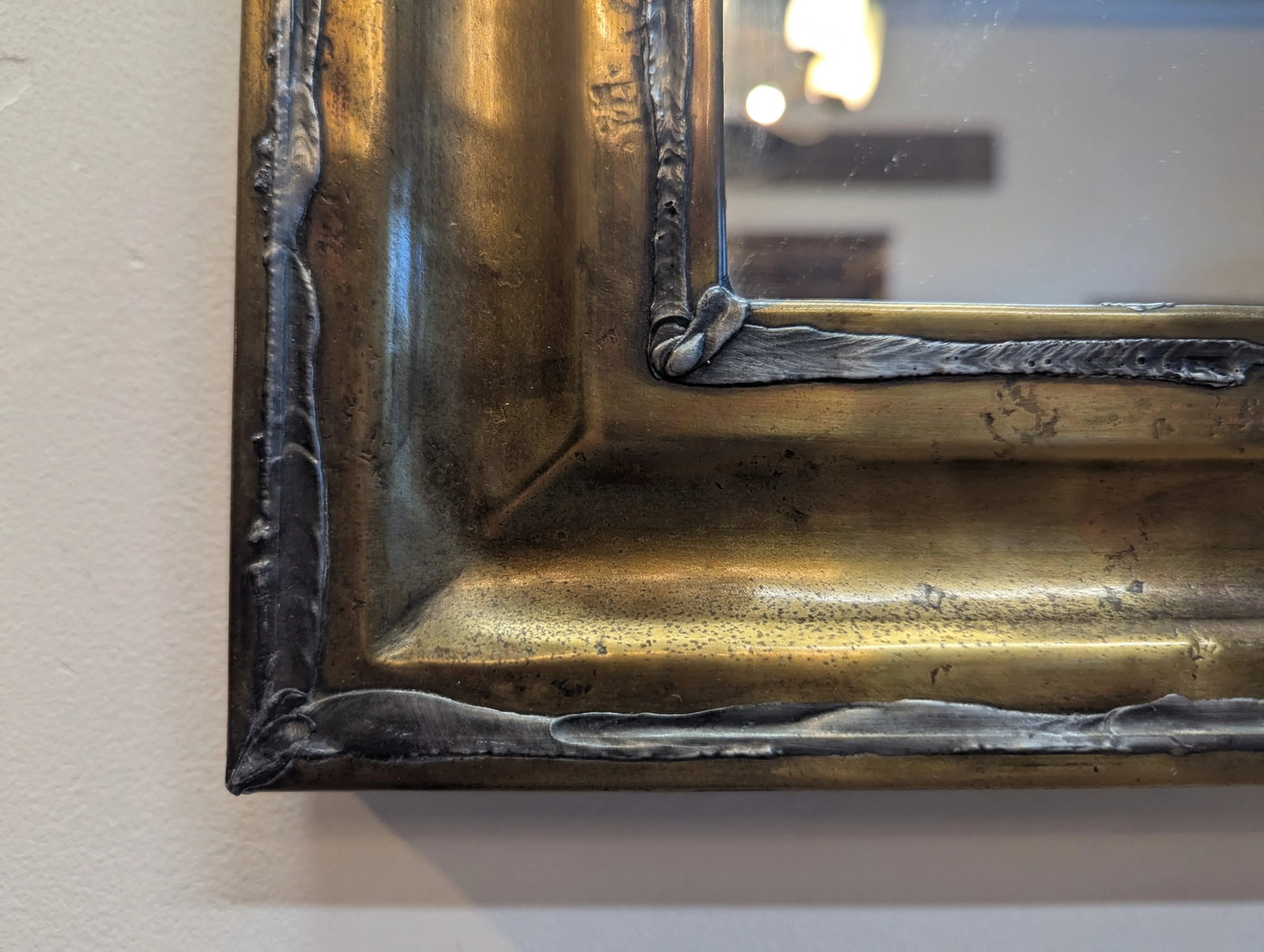 French Brutalist Mid Century Mirror - 8