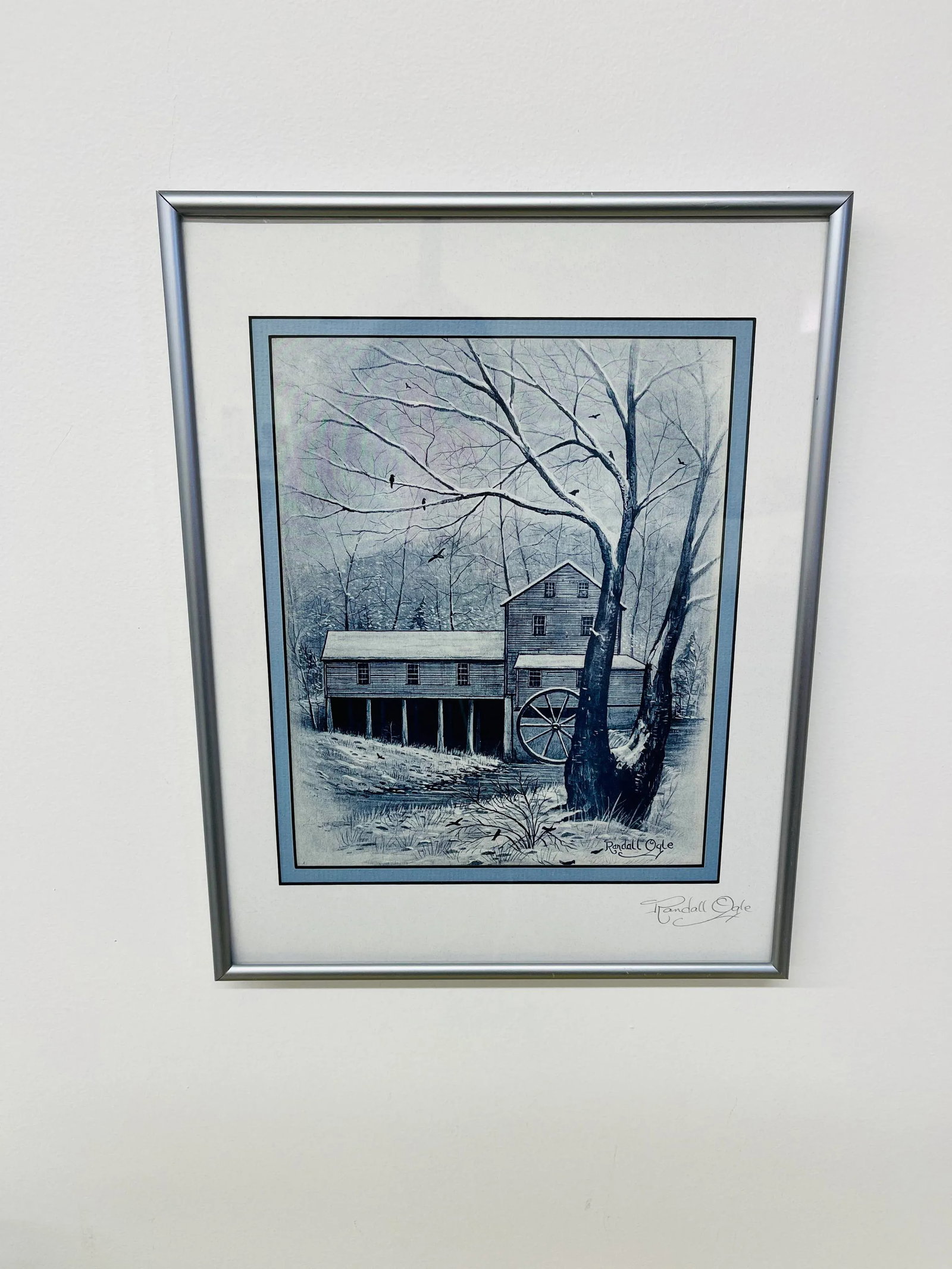 Late 20th Century "Pigeon Forge Mill" Original Print by Randall Ogle, Framed - 2