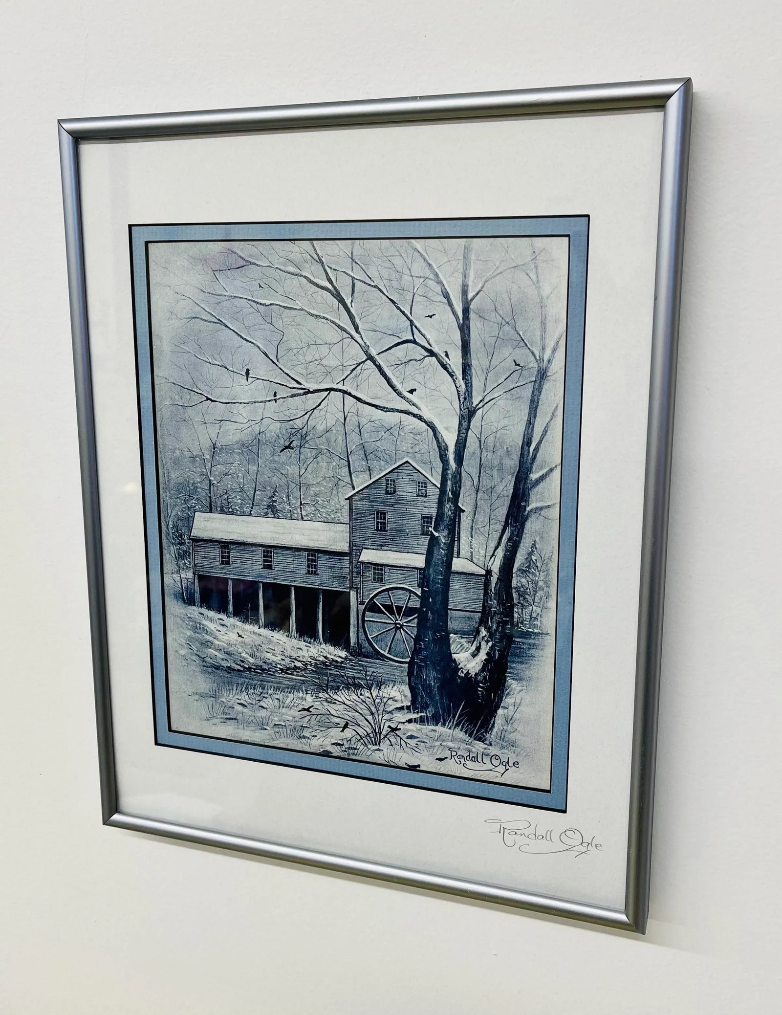 Late 20th Century "Pigeon Forge Mill" Original Print by Randall Ogle, Framed - 3