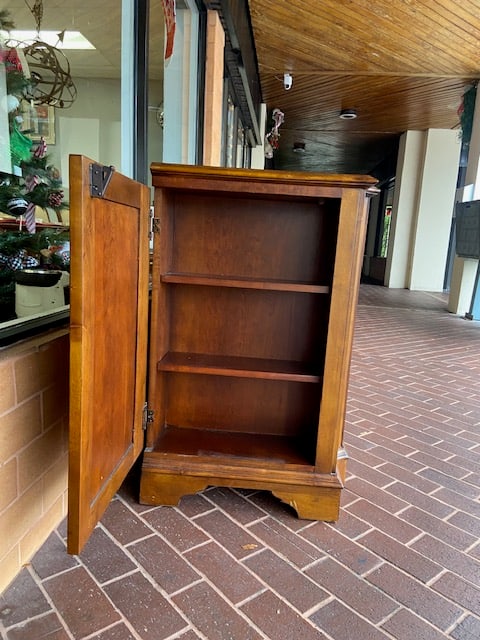1980s Ethan Allen Entertainment Cabinet Burlwood - 5
