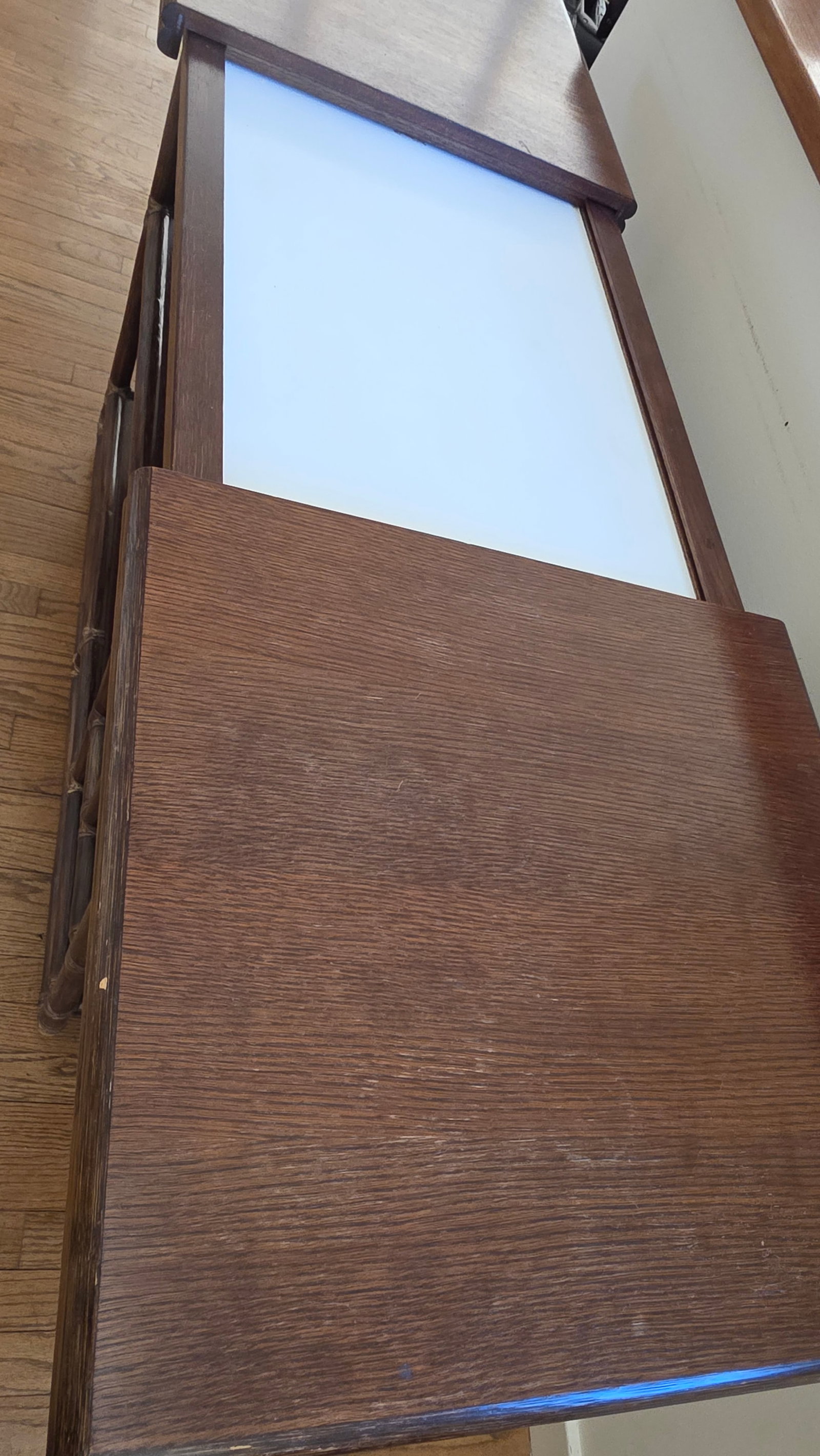 MCM 70's Era McGuire Faux Bamboo Bar Cart - 12