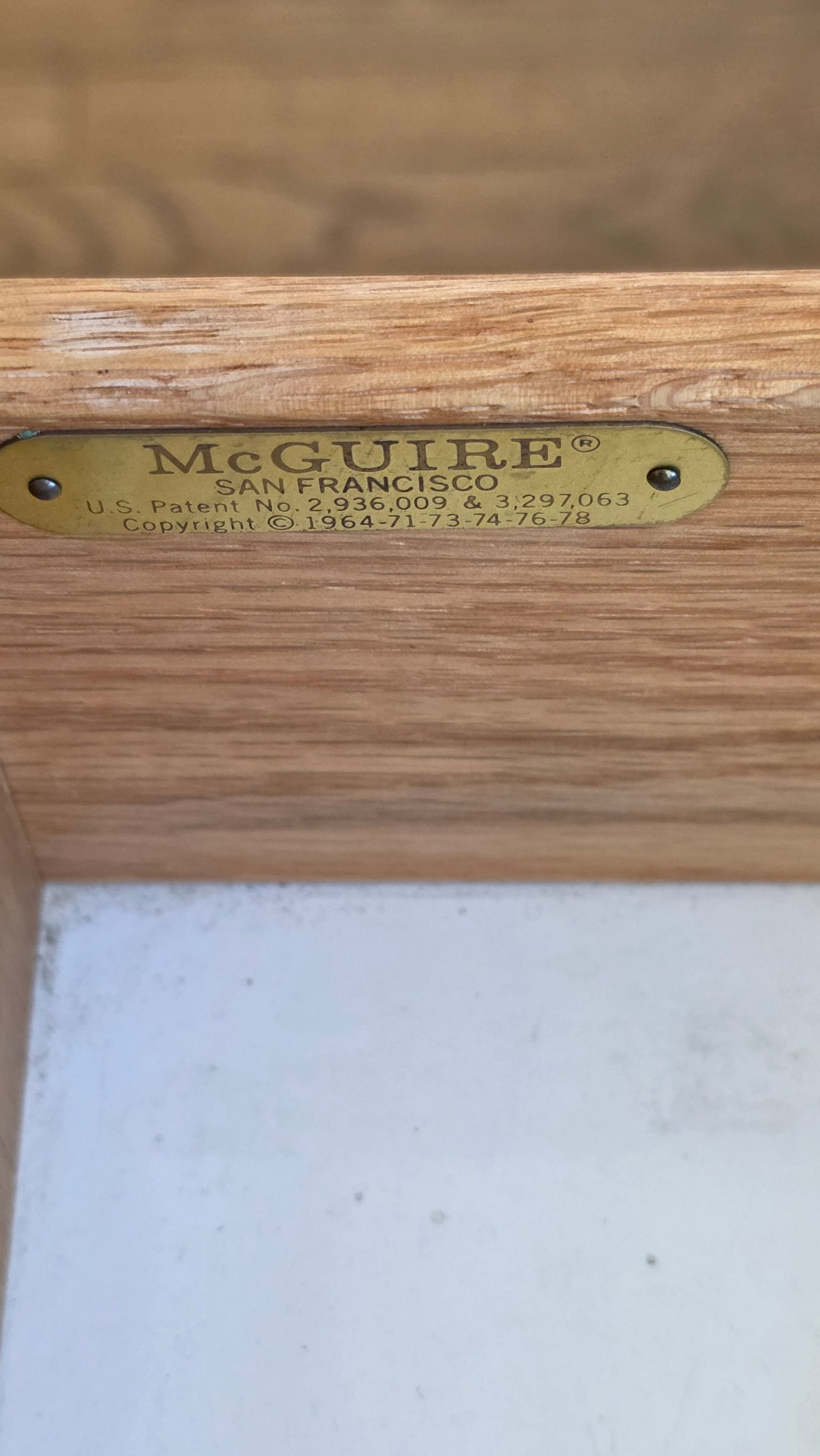 MCM 70's Era McGuire Faux Bamboo Bar Cart - 13