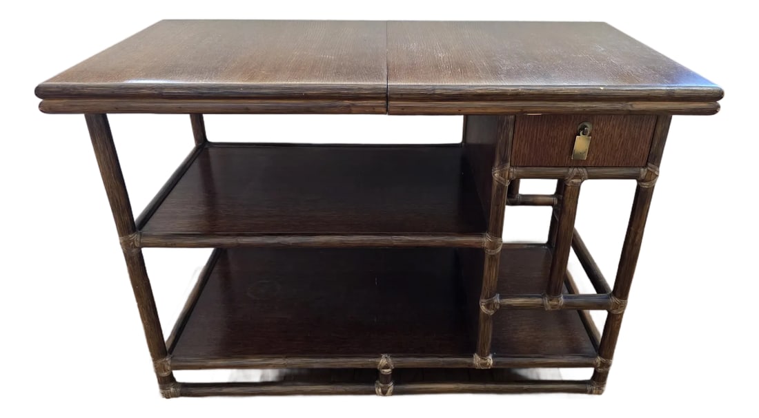 MCM 70's Era McGuire Faux Bamboo Bar Cart (1 of 15)