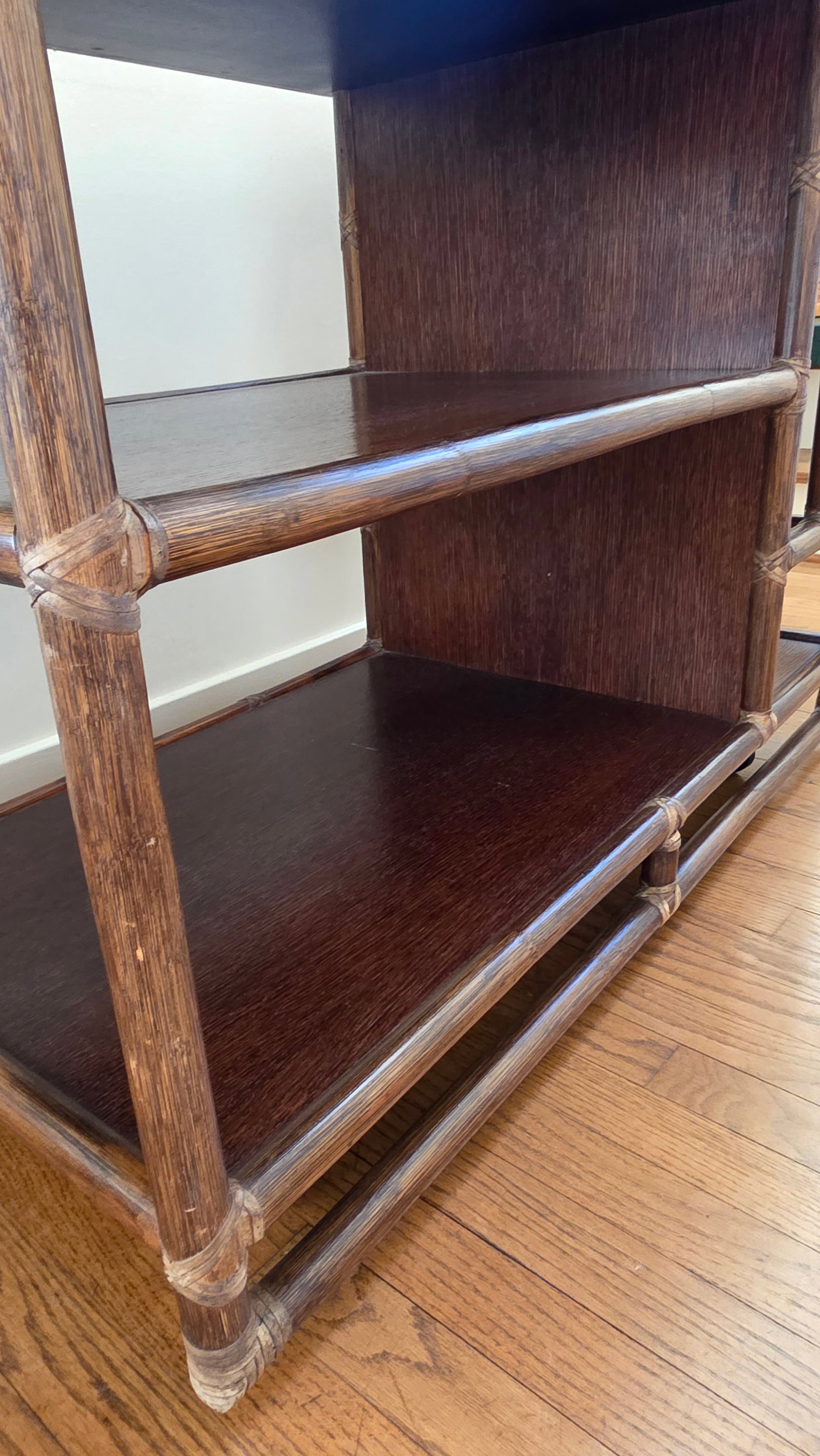 MCM 70's Era McGuire Faux Bamboo Bar Cart - 7