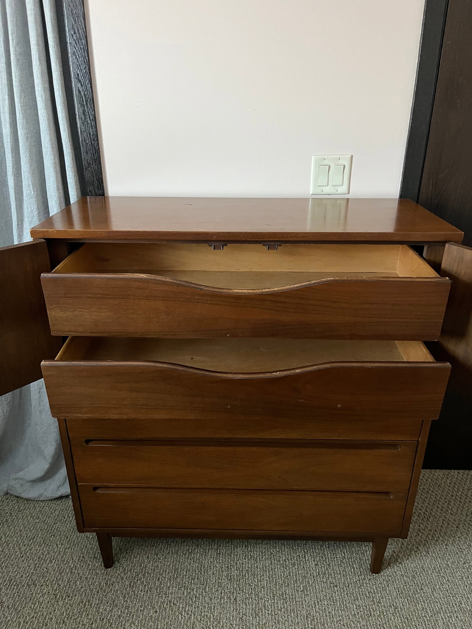 Vintage Mid-Century Modern Highboy Dresser by American of Martinsville - 8