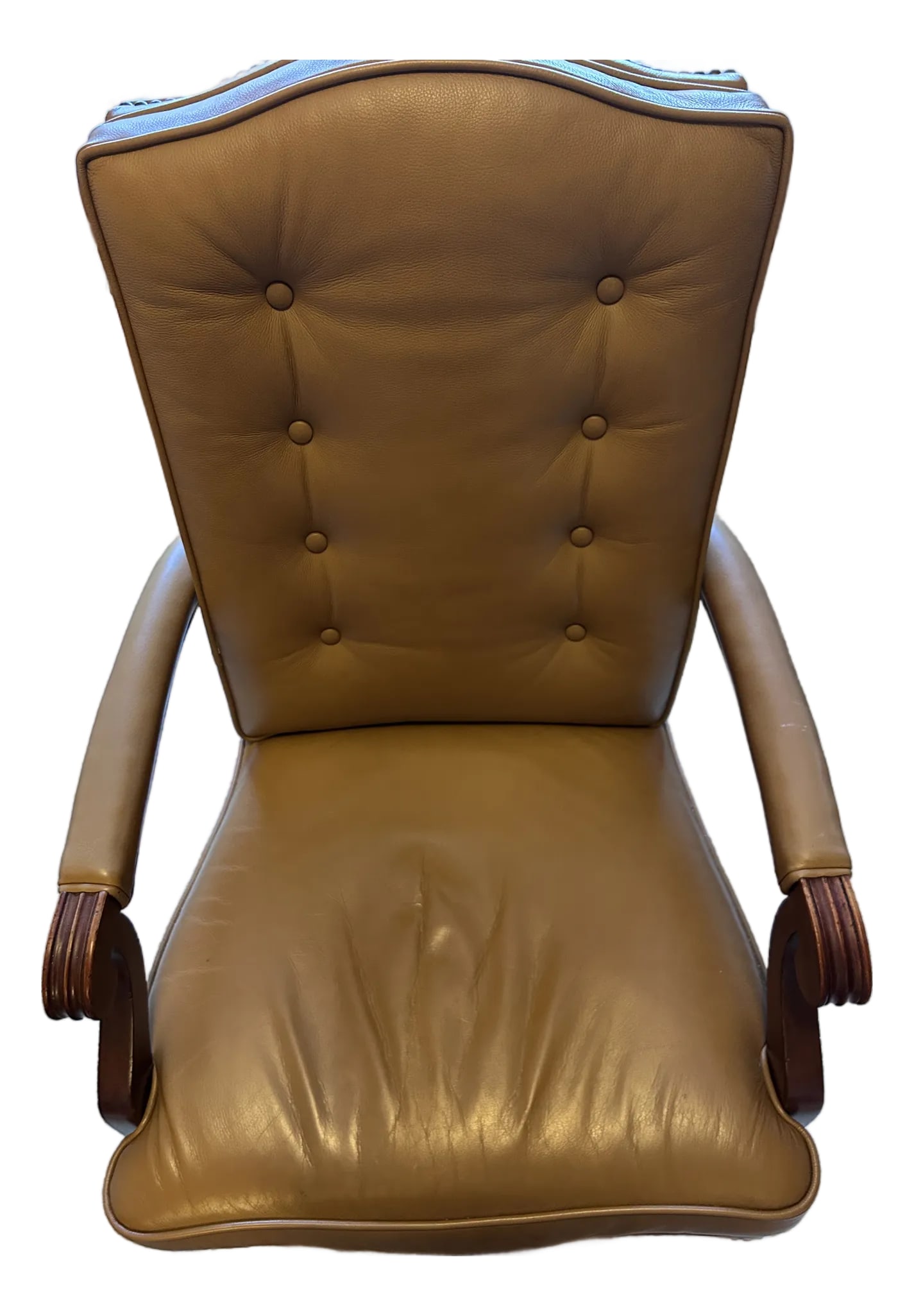 Ethan Allen Harvard Leather Desk Chair (1 of 3)