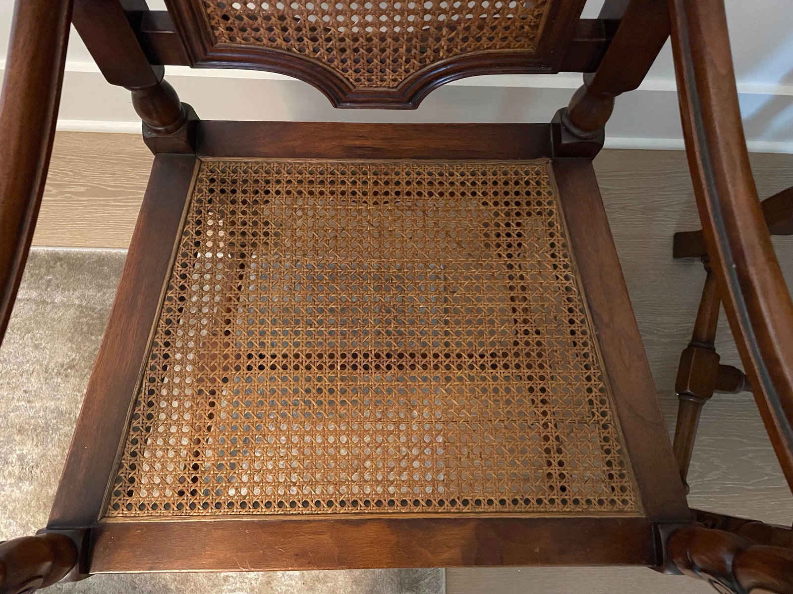 Reduced Pair Carved Oak Throne Chair Antique Hall Chairs - 3