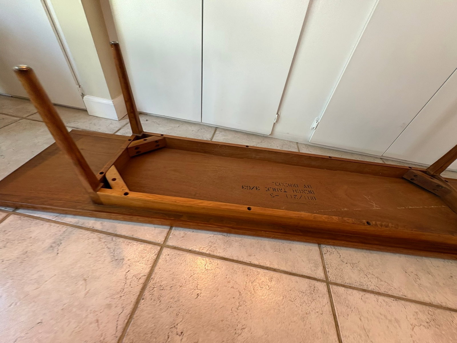 Vintage Mid Century Modern Drexel Declaration Solid Walnut Bench / Coffee Table by Kipp Stewart - 10