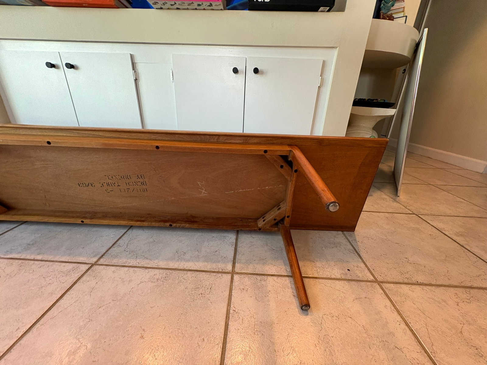 Vintage Mid Century Modern Drexel Declaration Solid Walnut Bench / Coffee Table by Kipp Stewart - 7
