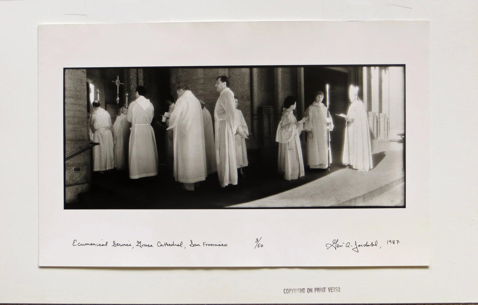 1980s "Ecumenical Service, Grace Cathedral, San Francisco" Silver Gelatin Photograph by Geir Jordahl - 5