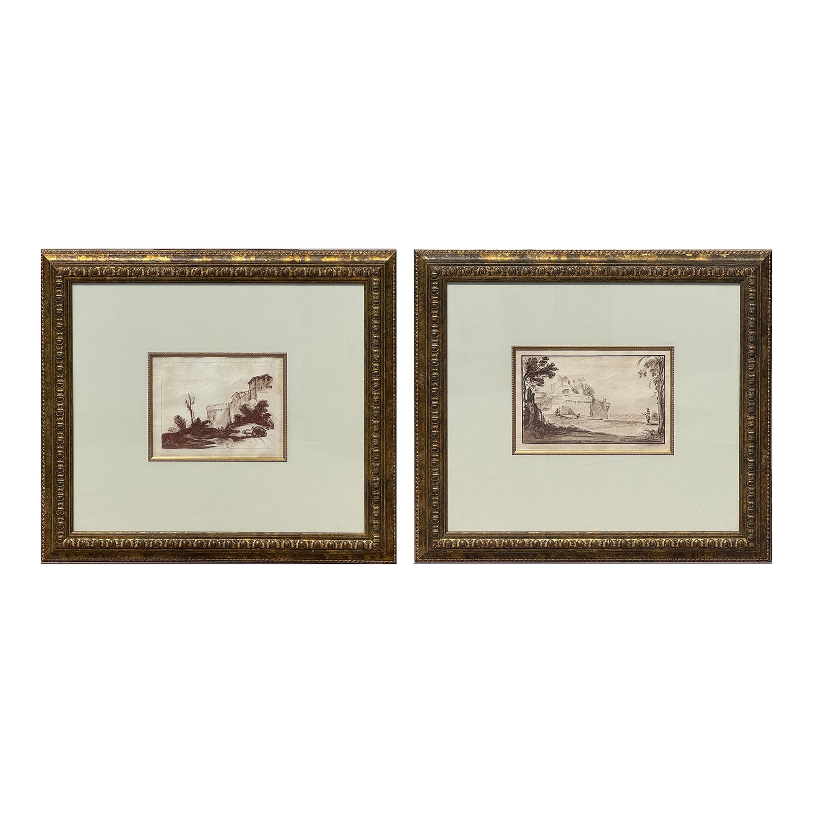 Pair of 18th-Century Italian Landscape Engravings After Guercino, James Basire, 1764 (1 of 8)